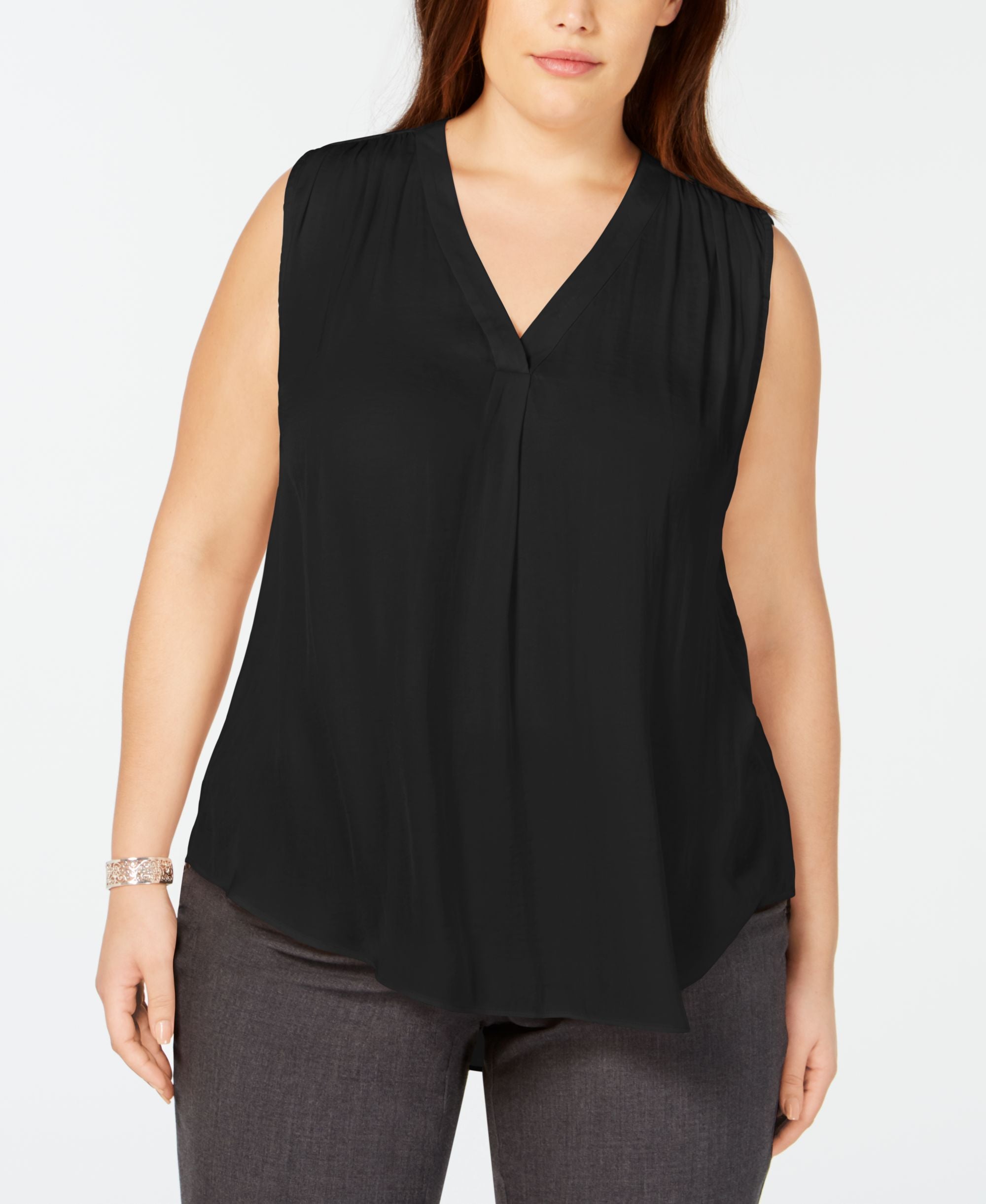 Alfani Plus Size V Neck Top