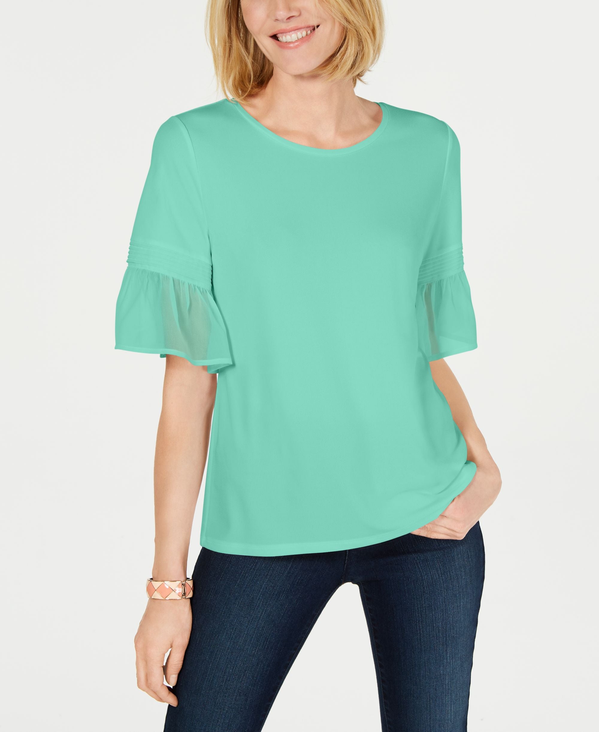 Charter Club Ruffle Sleeve Top