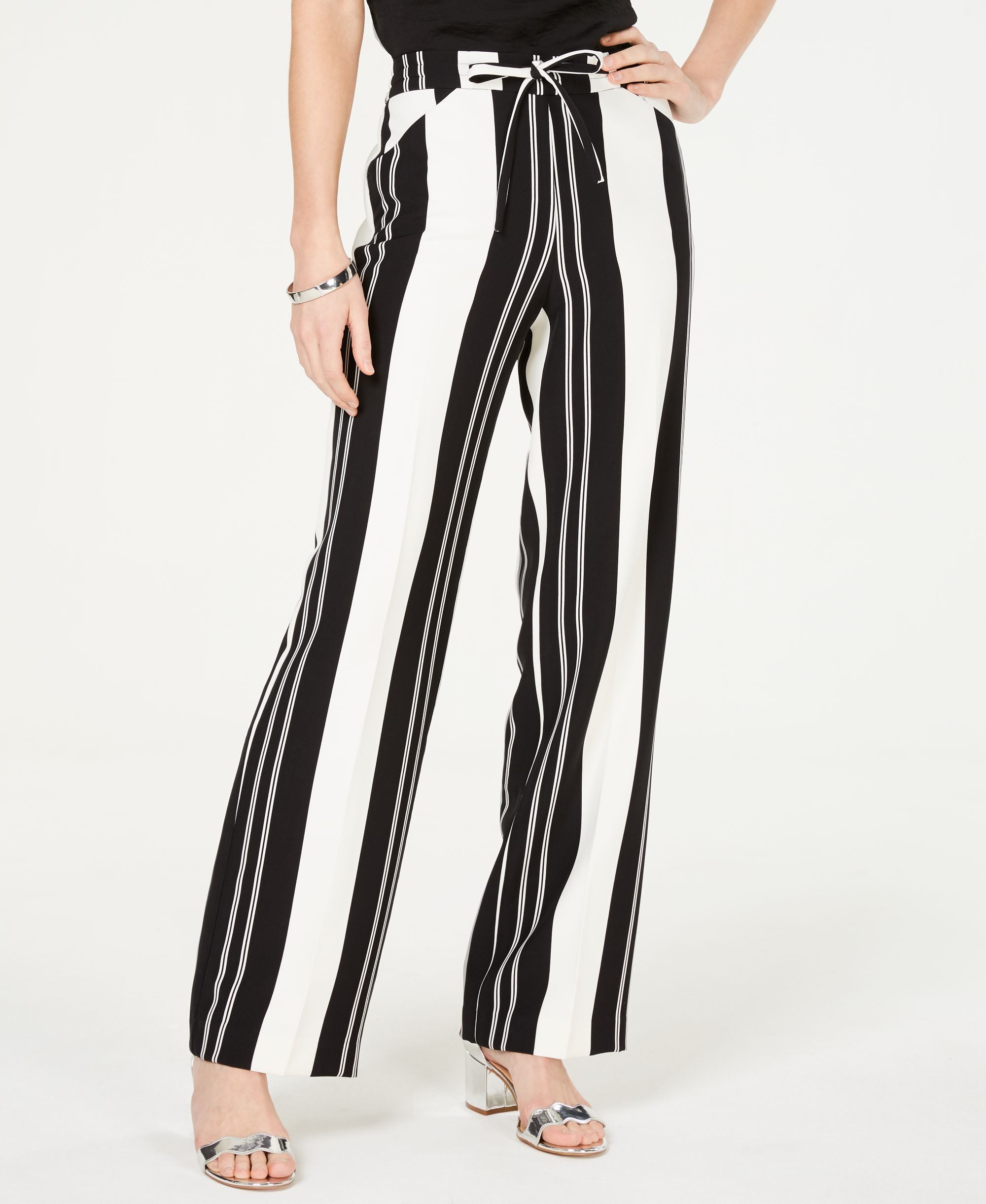 Petite Nolita Stripe Wide Leg Pants