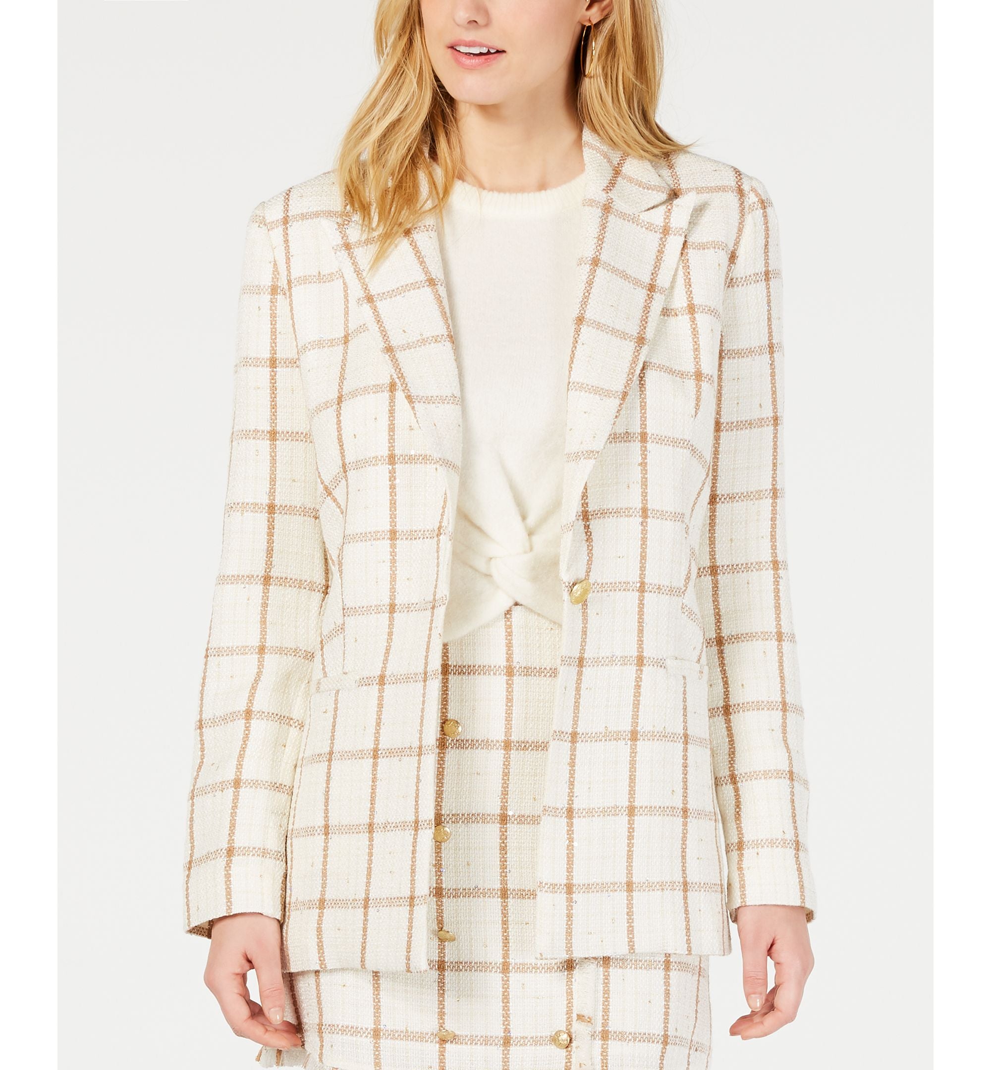 Goodwin Windowpane-Print Blazer