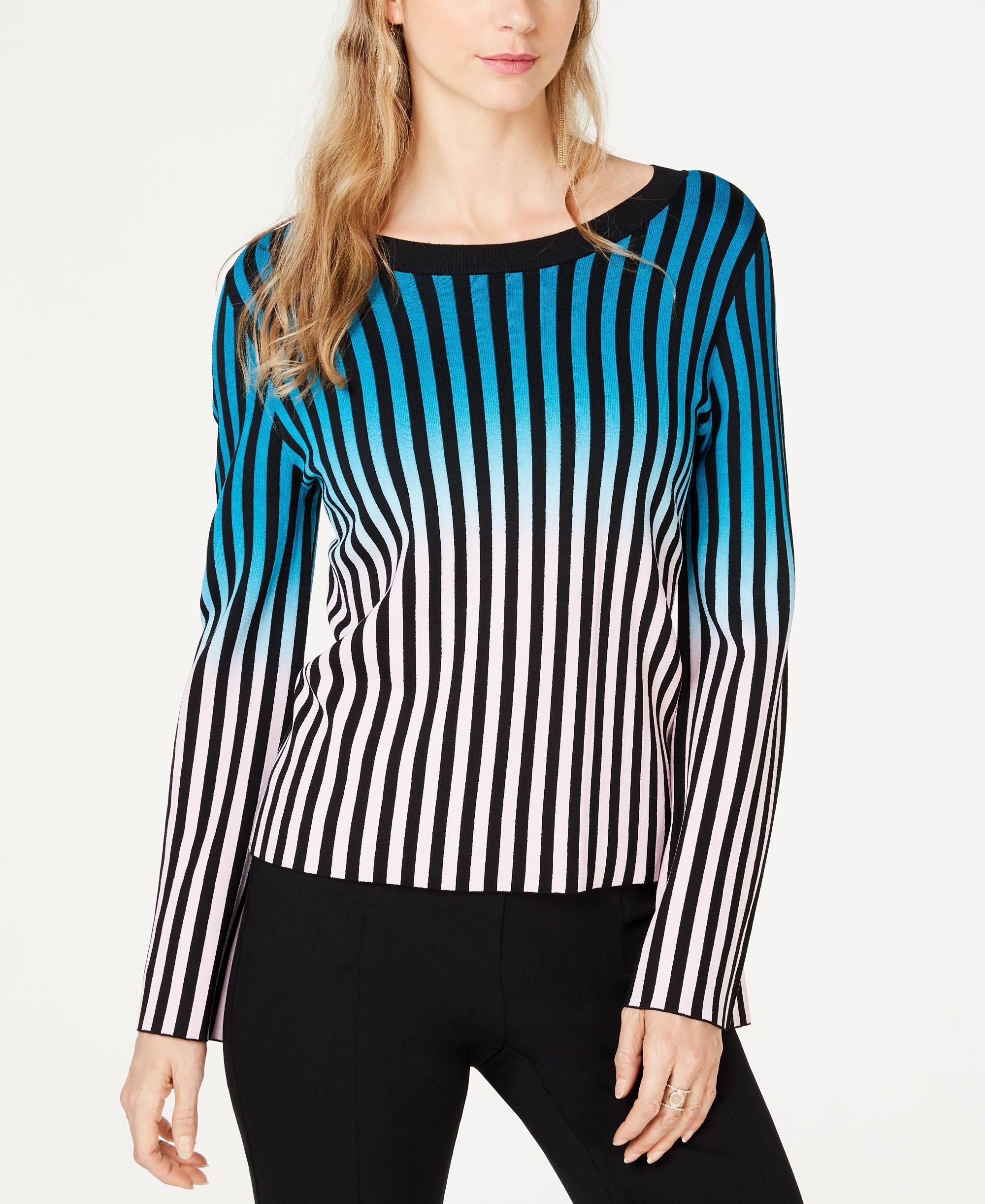 Ombre Stripe Pullover Sweater