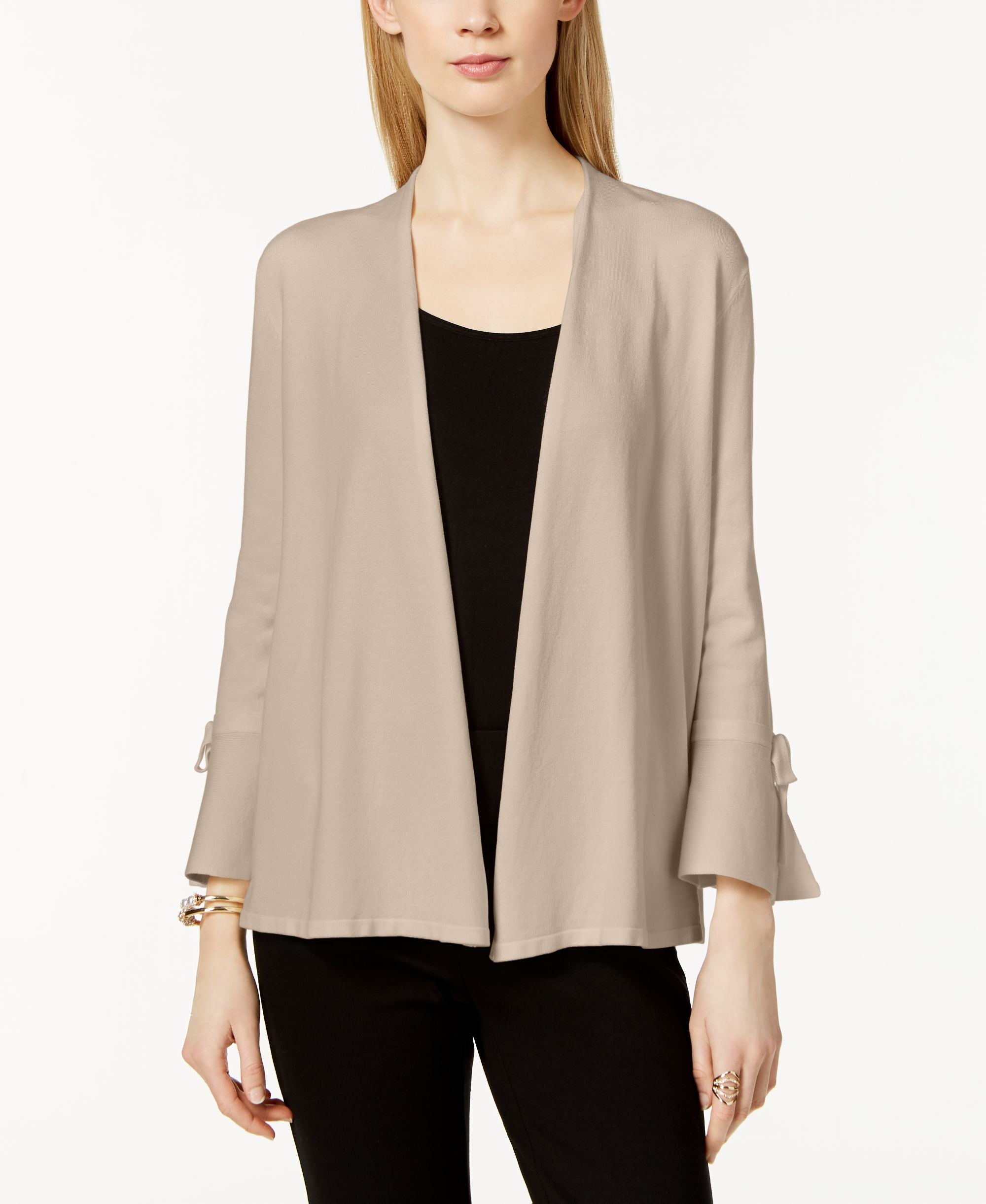 Petite Tie-Sleeve Cardigan