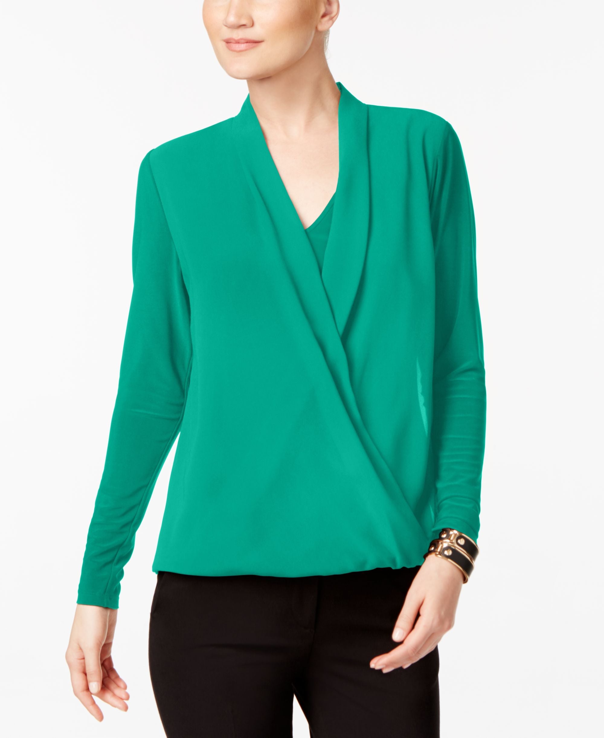 Alfani Petite Surplice Top