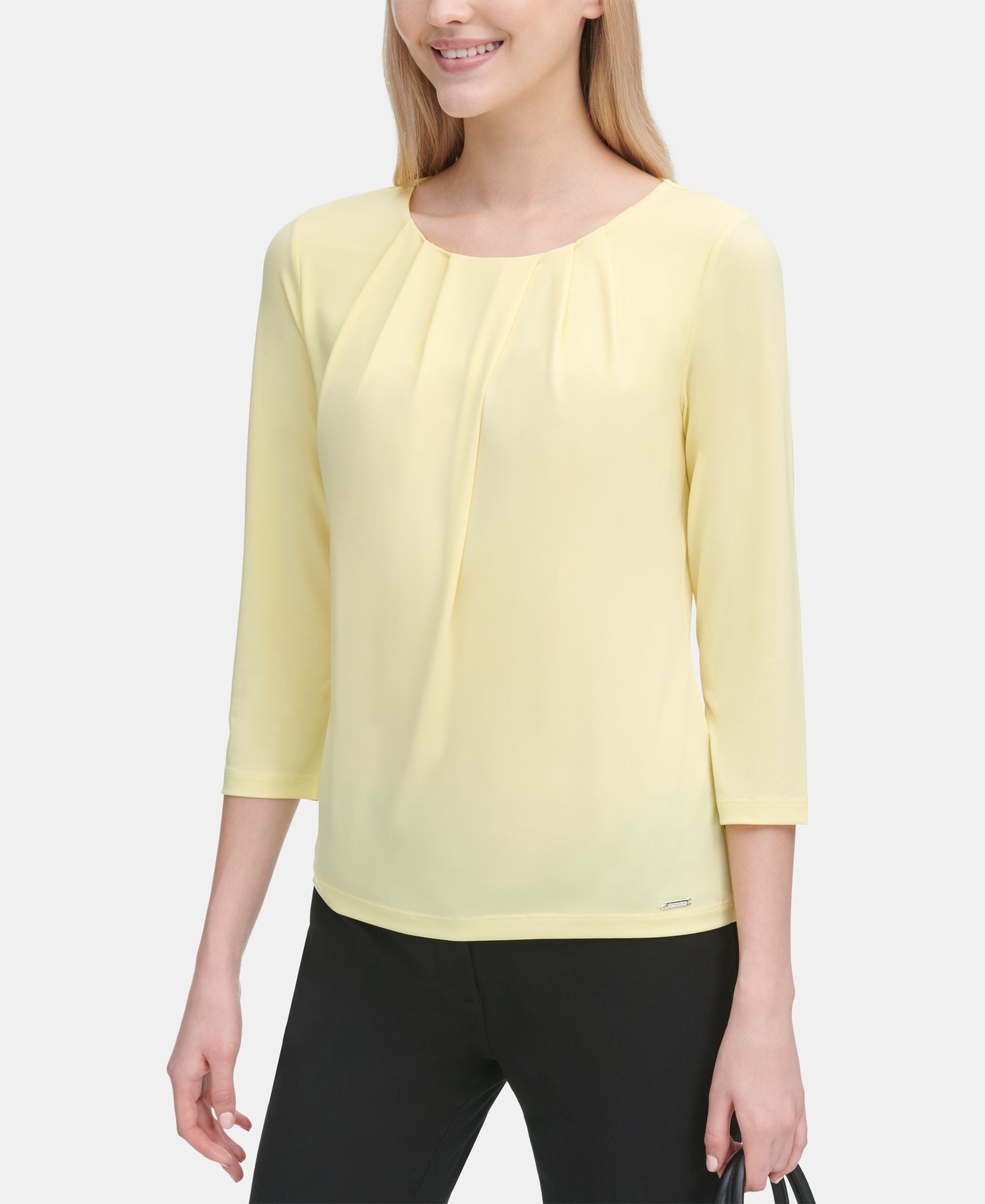 Calvin Klein Pleated Top ZEST L