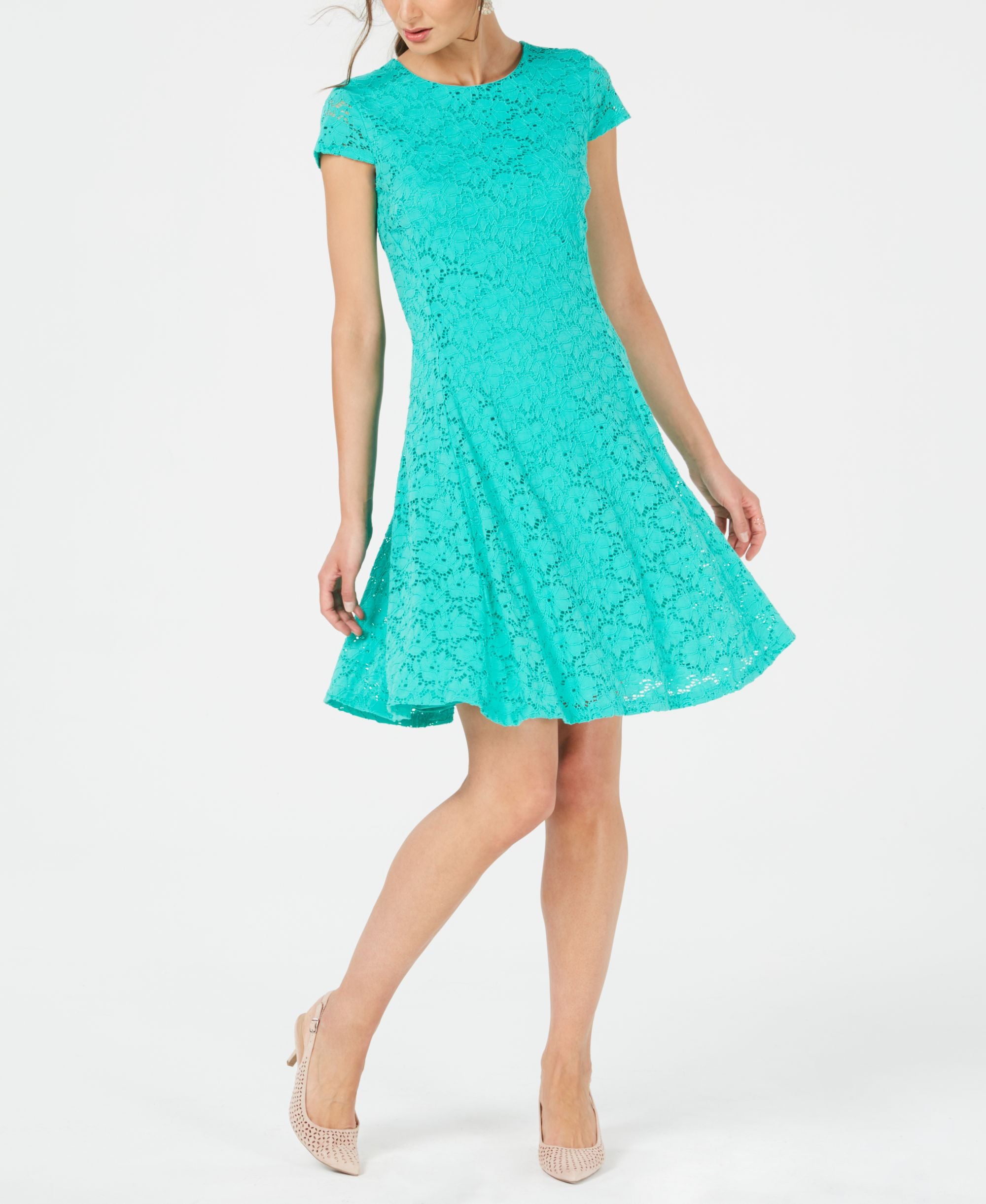Lace Fit & Flare Dress