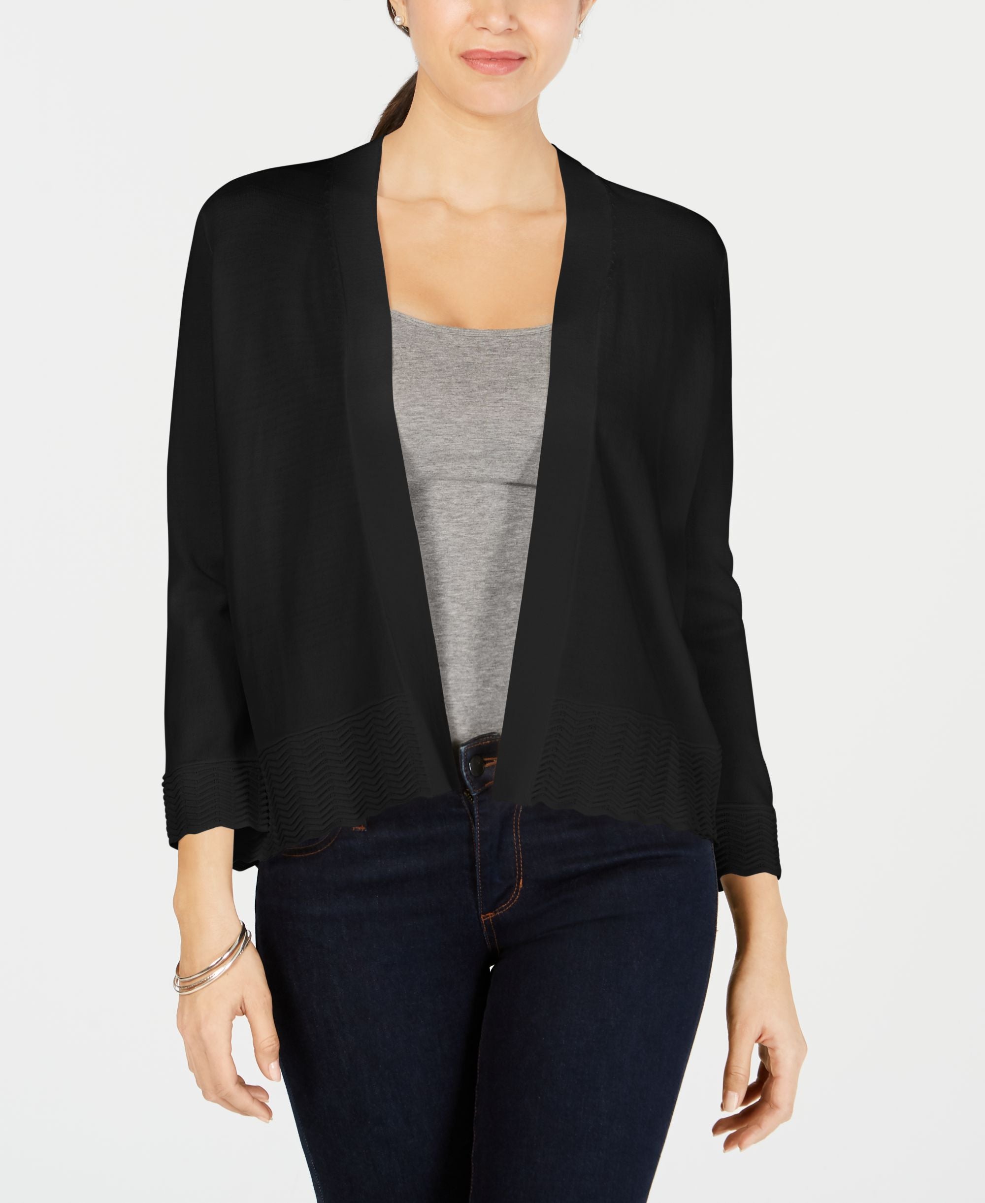 Charter Club Petite Open Front Cardigan