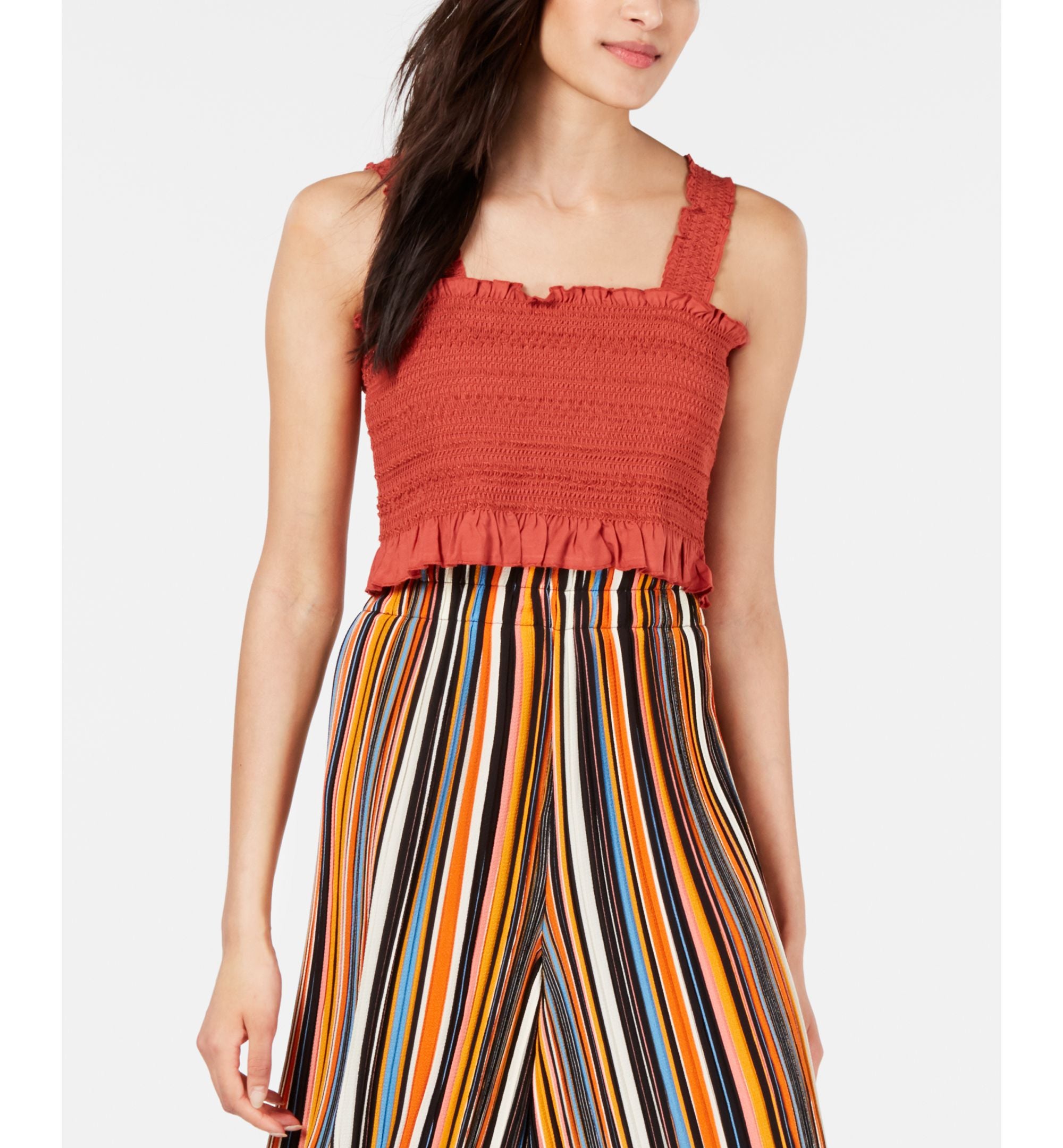 House Of Polly Smocked Crop Top