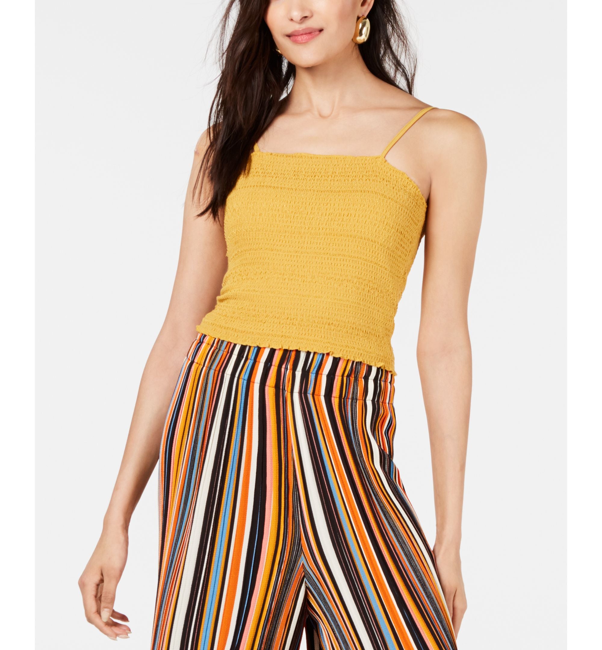 House Of Polly Smocked Crop Top