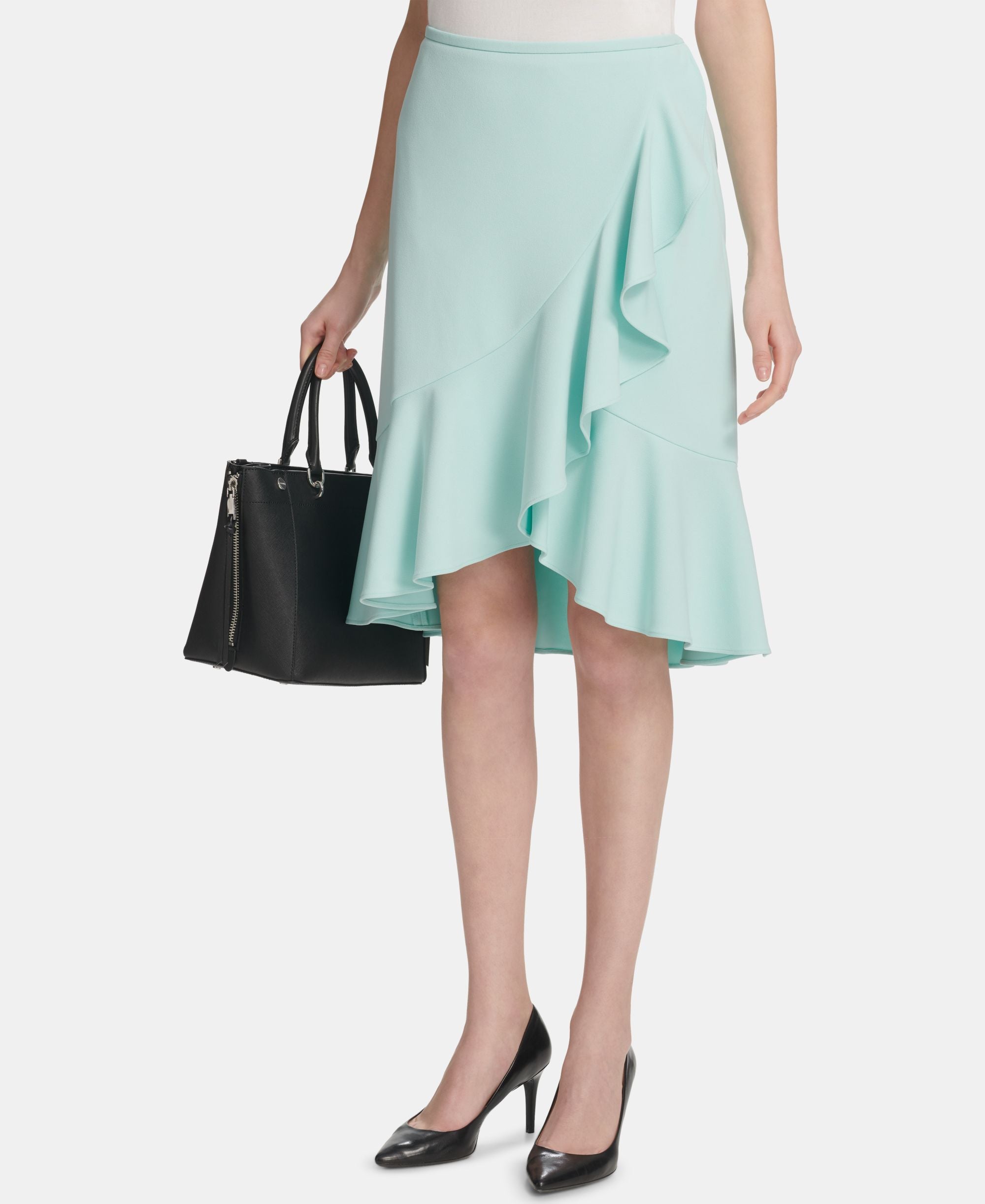 Calvin Klein Petite Ruffled Tulip Hem Skirt