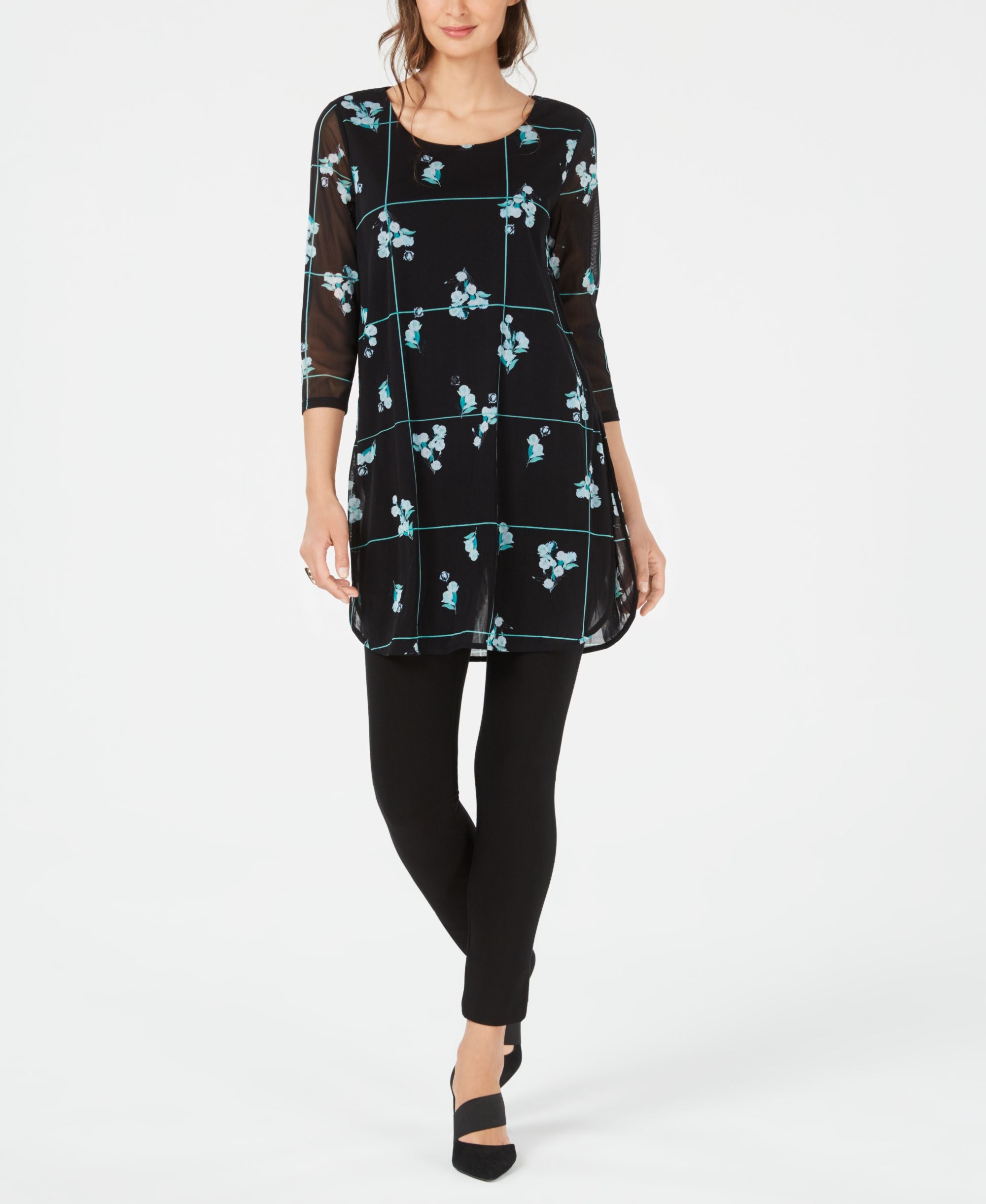 Printed Mesh Tunic