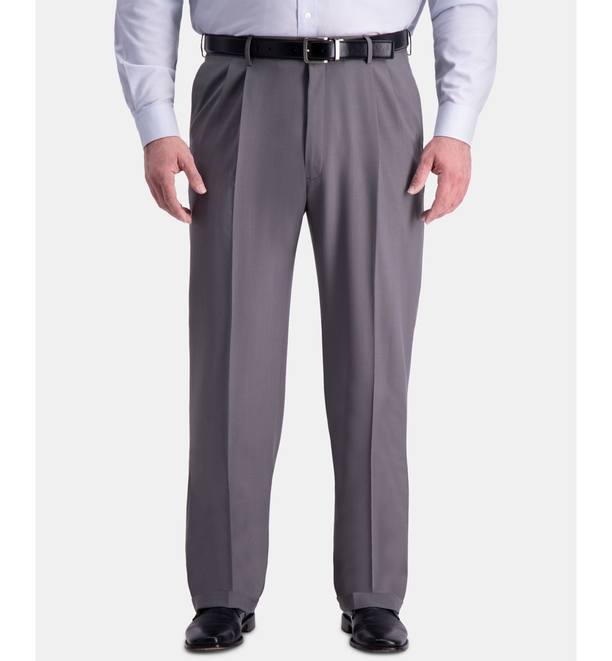Men's Big & Tall Premium Comfort Stretch Classic-Fit Solid Pleated Dress Pants
