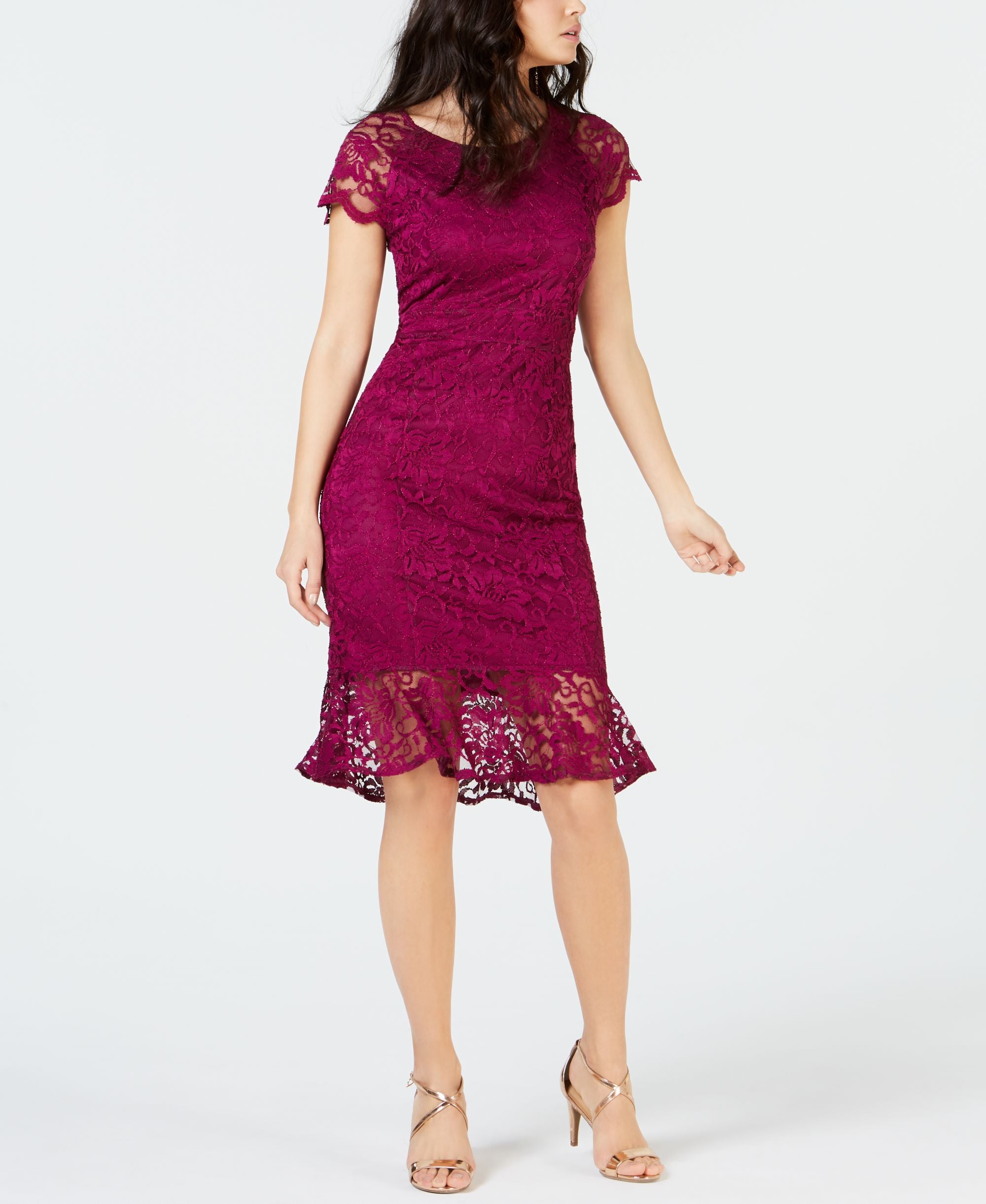 Thalia Sodi Short Sleeve Lace Dress