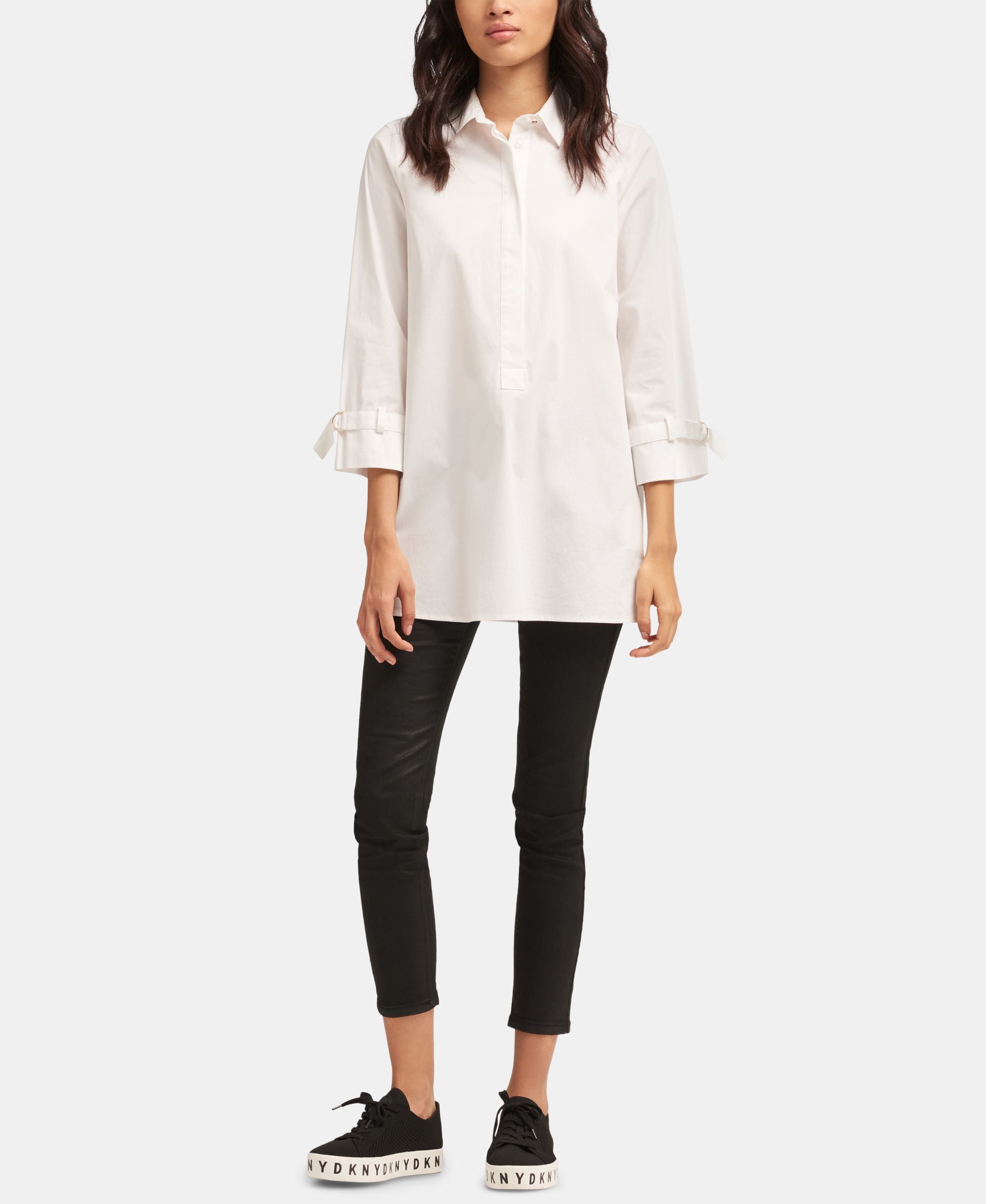 DKNY Strapping Hardware Sleeve Top