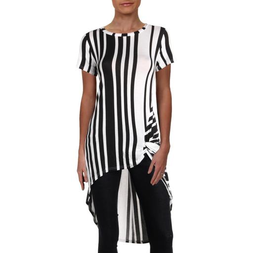 Joseph A Womens High Low Twist Hem Tunic Top