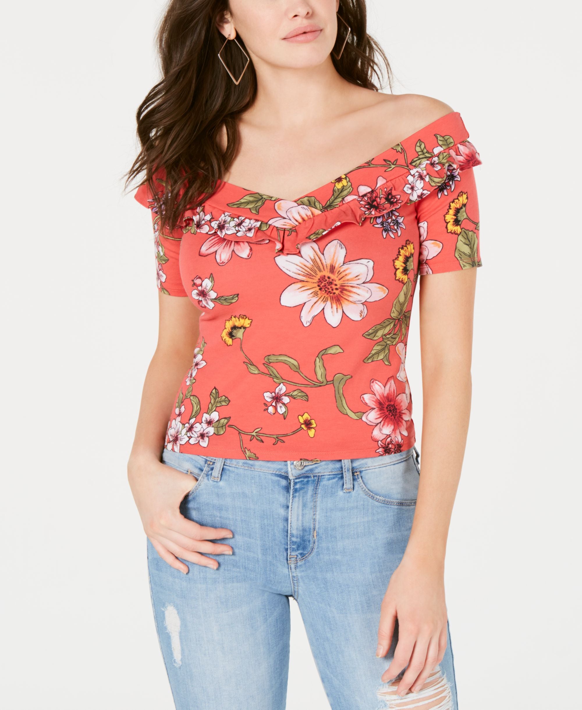 Kaye Ruffled Off-The-Shoulder Top