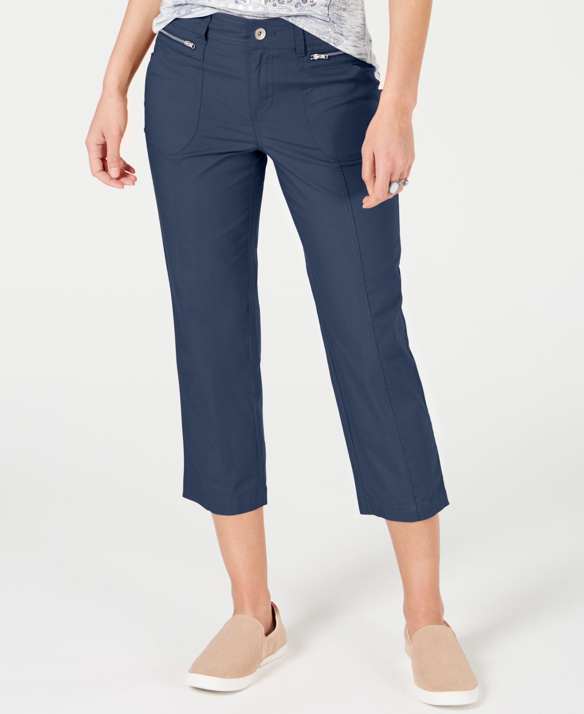 Petite Cuffed Capri Pants