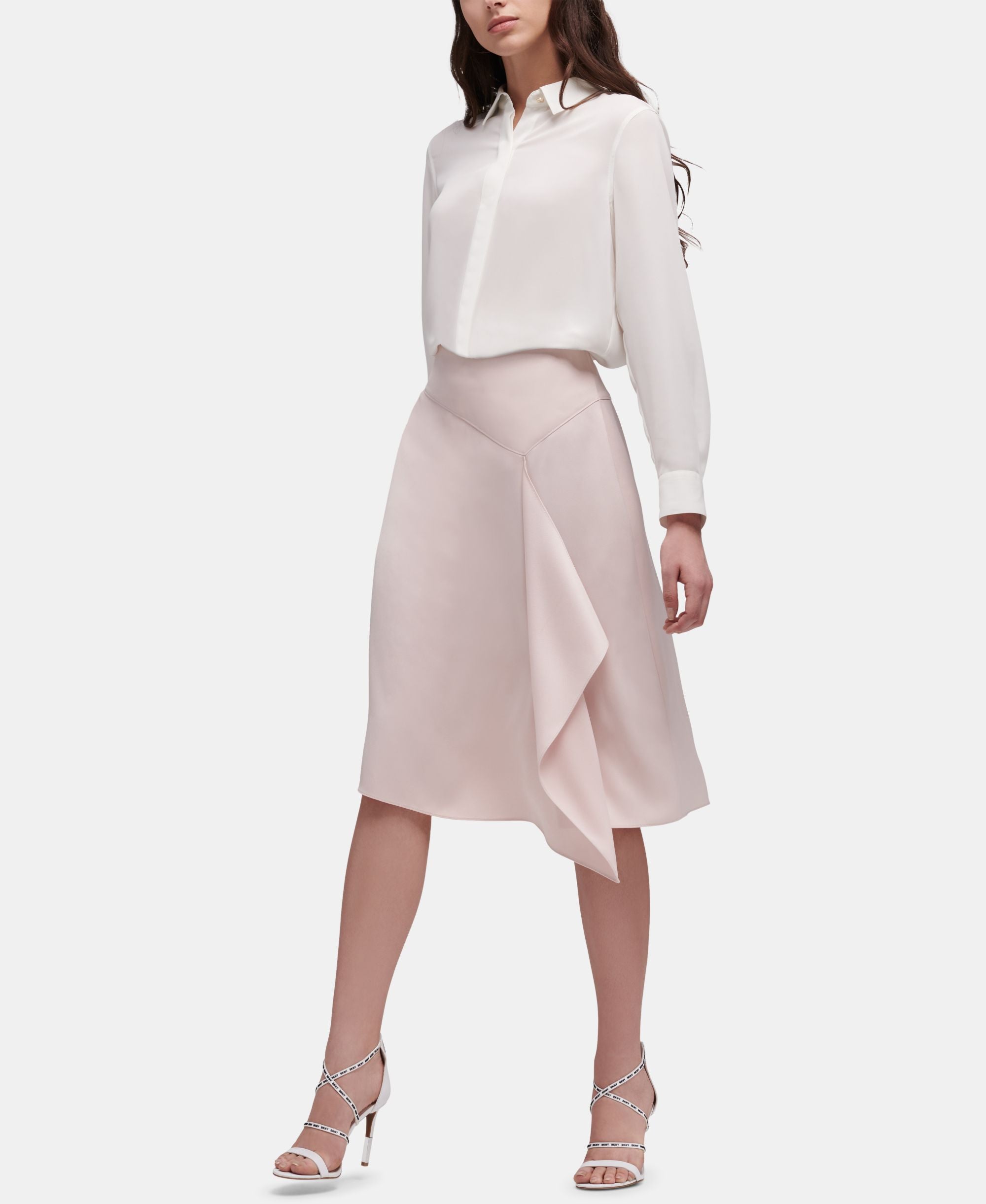 DKNY Ruffle Trim Pencil Skirt