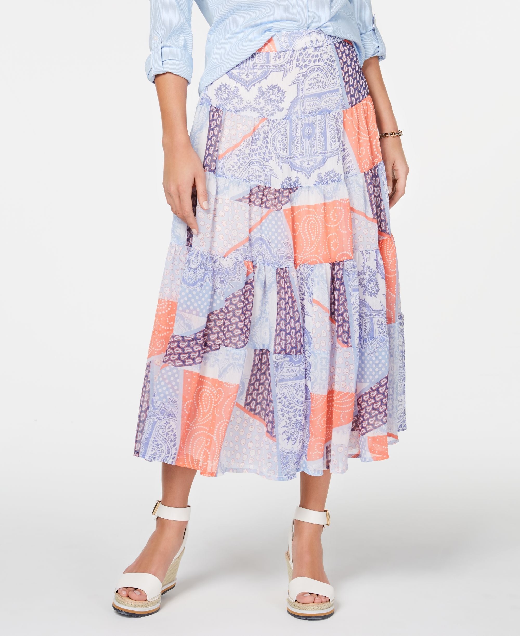 Tommy Hilfiger Patchwork Print Skirt