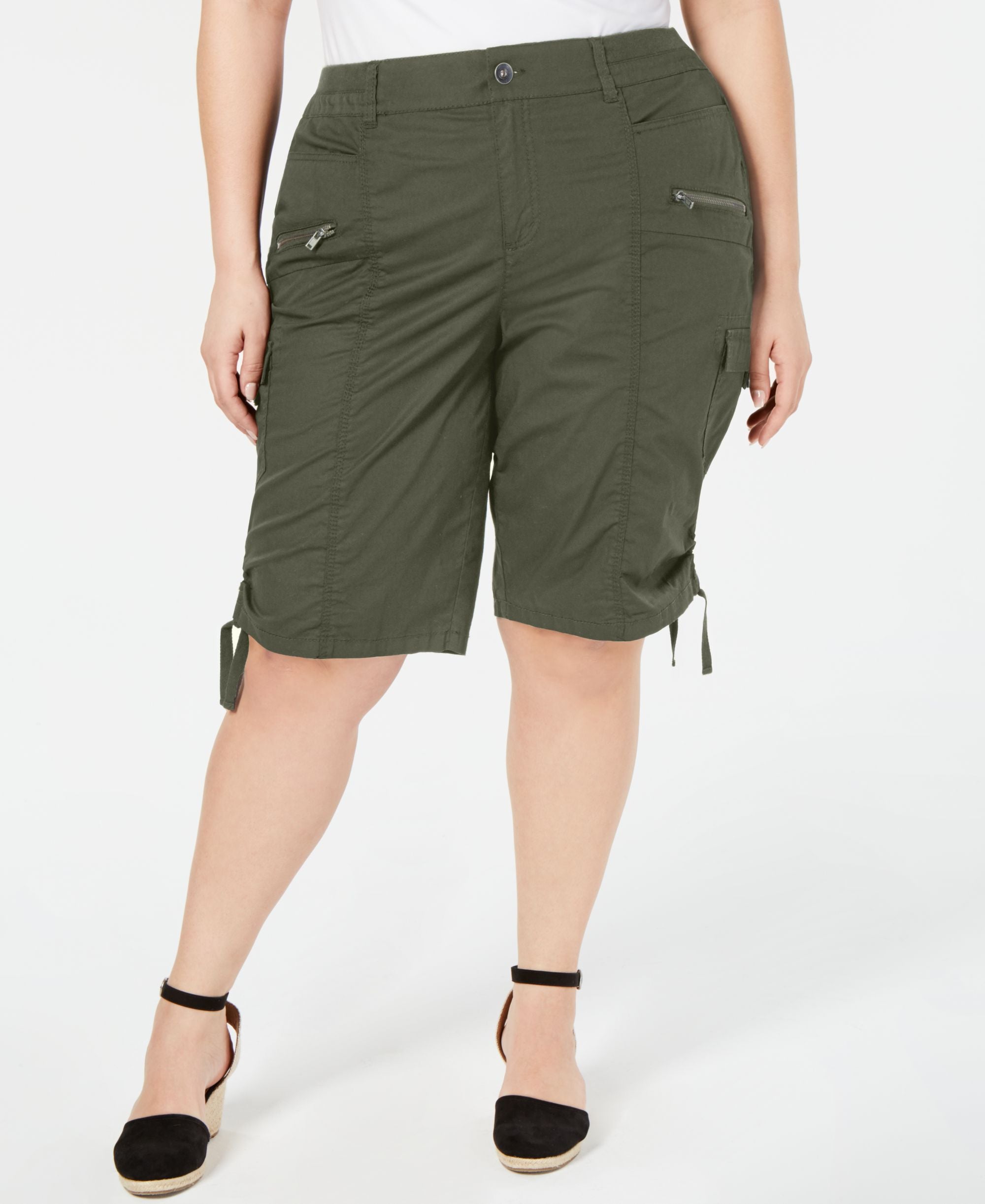 Style & Co Plus Size Cargo Bermuda Shorts