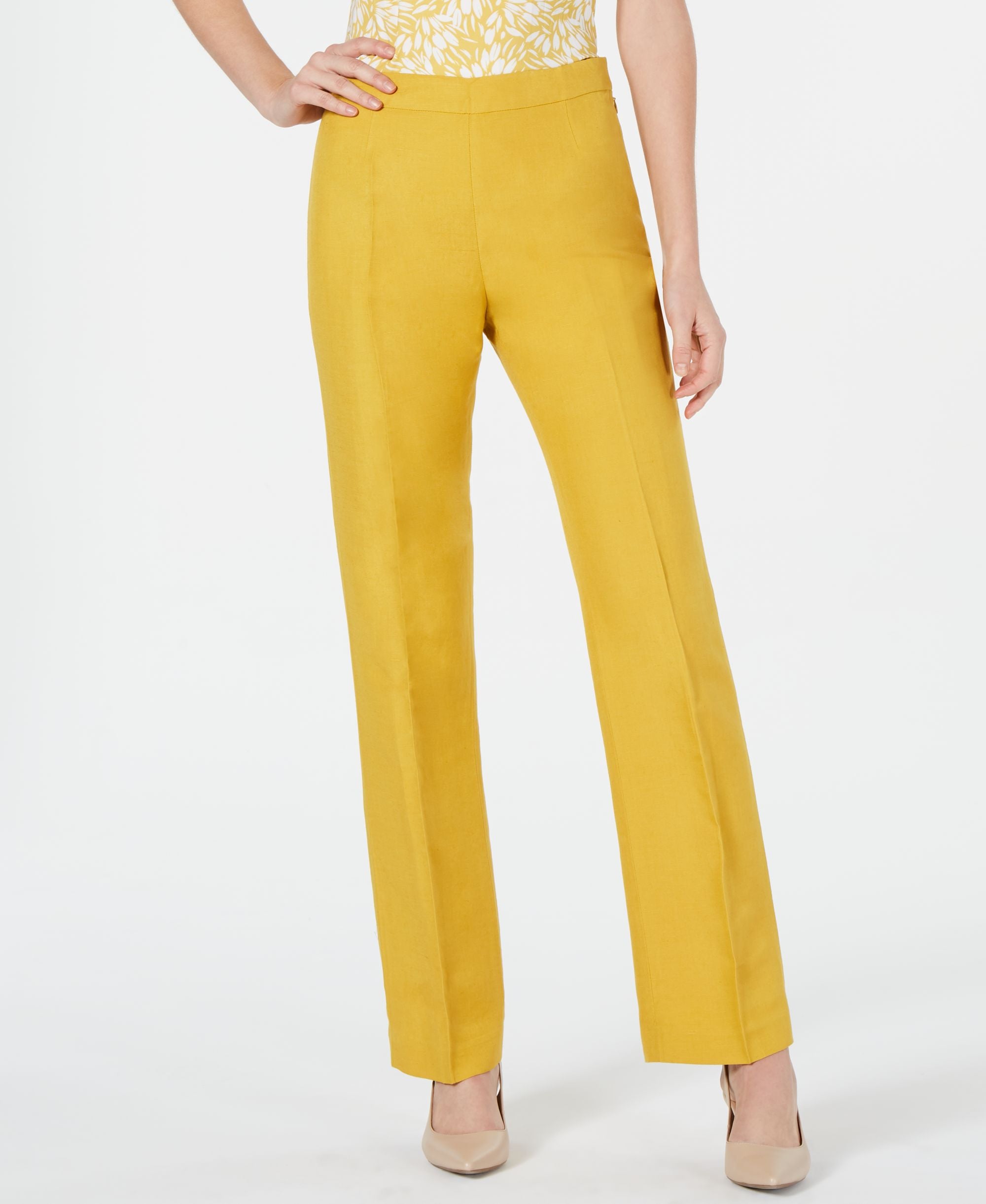 Petite Side-Zippered Pants