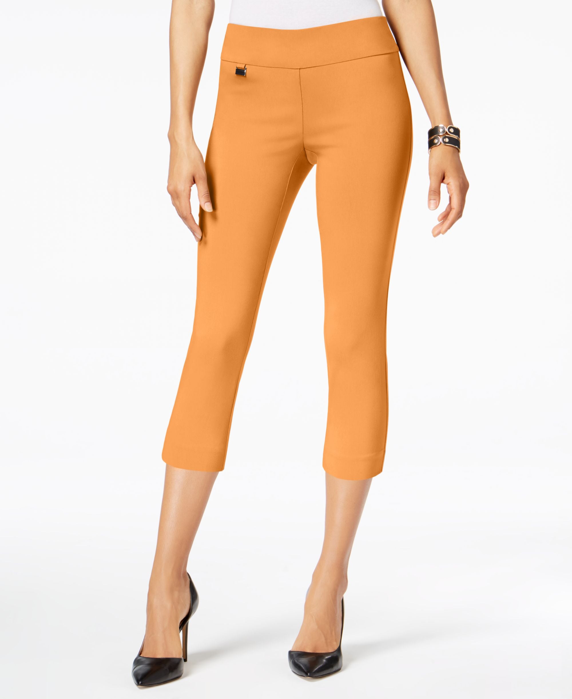 Tummy-Control Pull-On Capri Pants