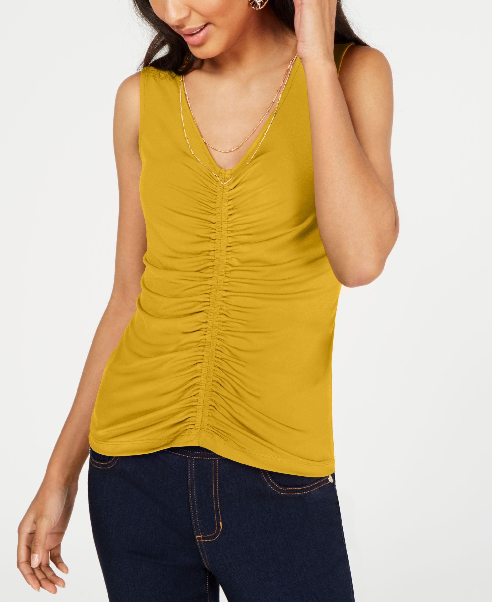 Thalia Sodi Ruched Necklace Top