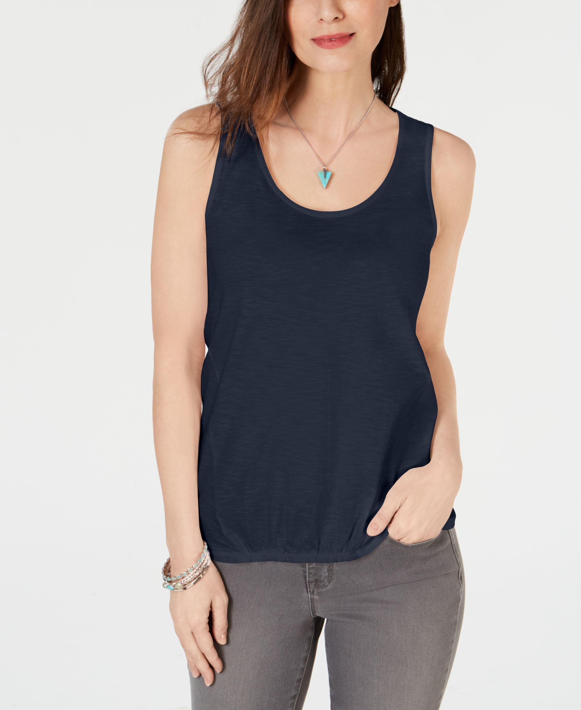 Scrunch-Front Tank Top