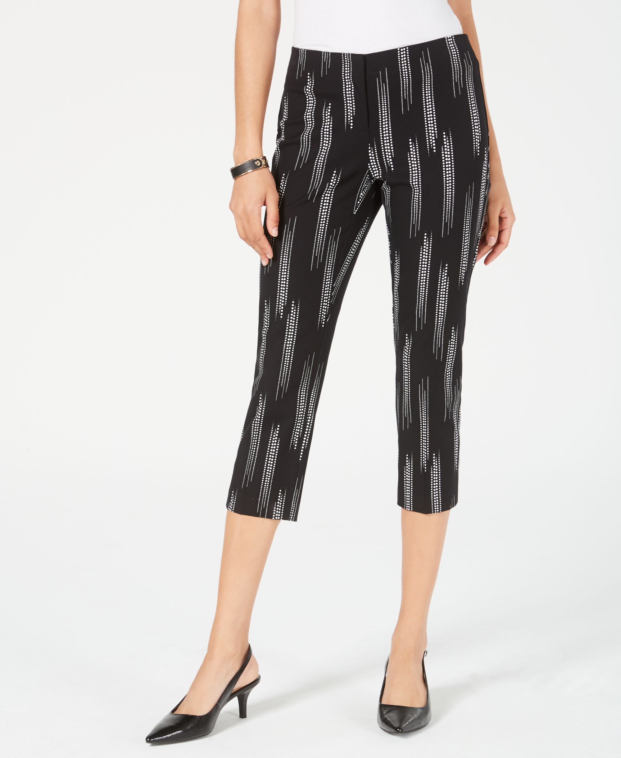 Alfani Printed High Waist Capri Pants