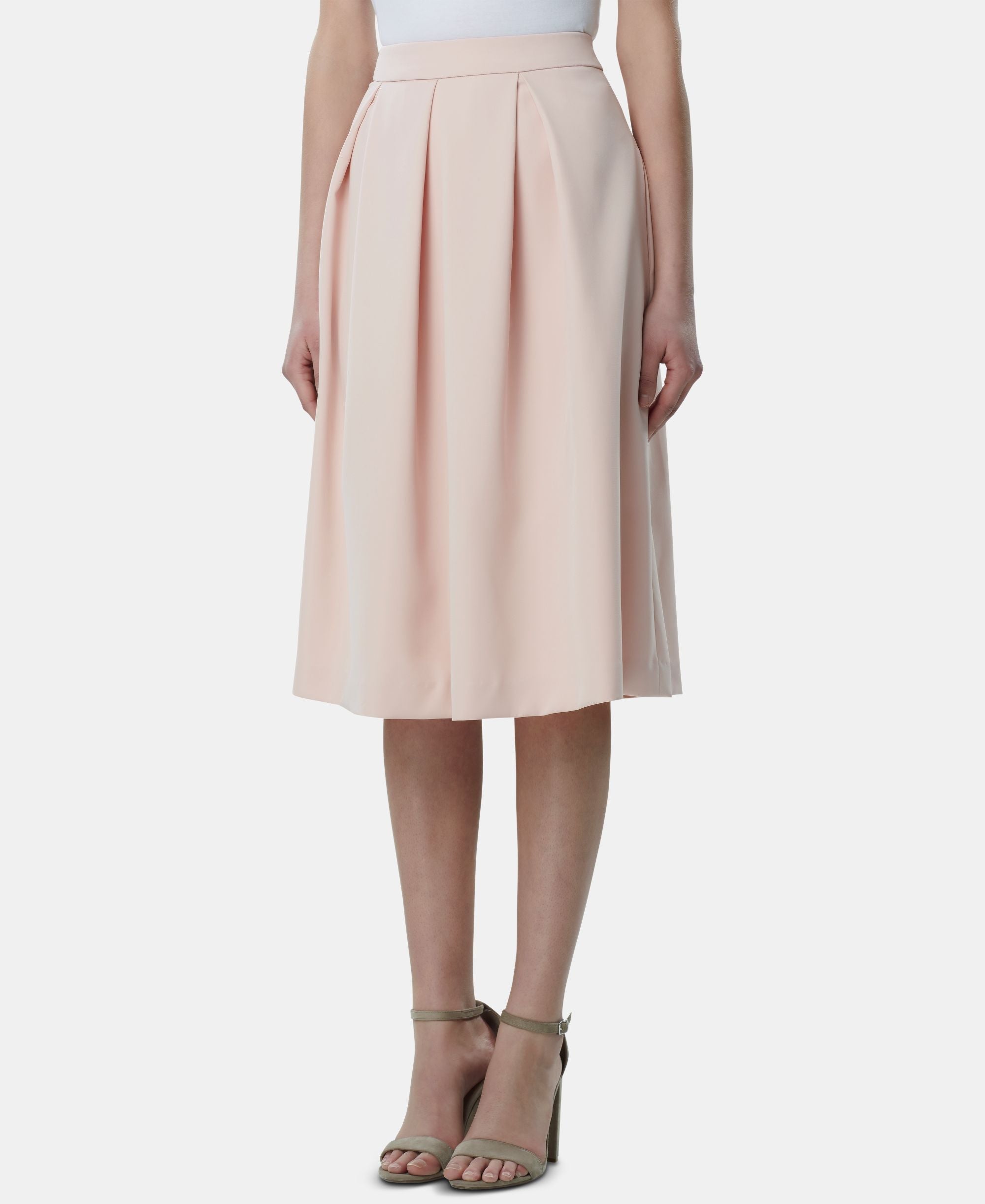 Tahari Asl Pleated Midi Skirt
