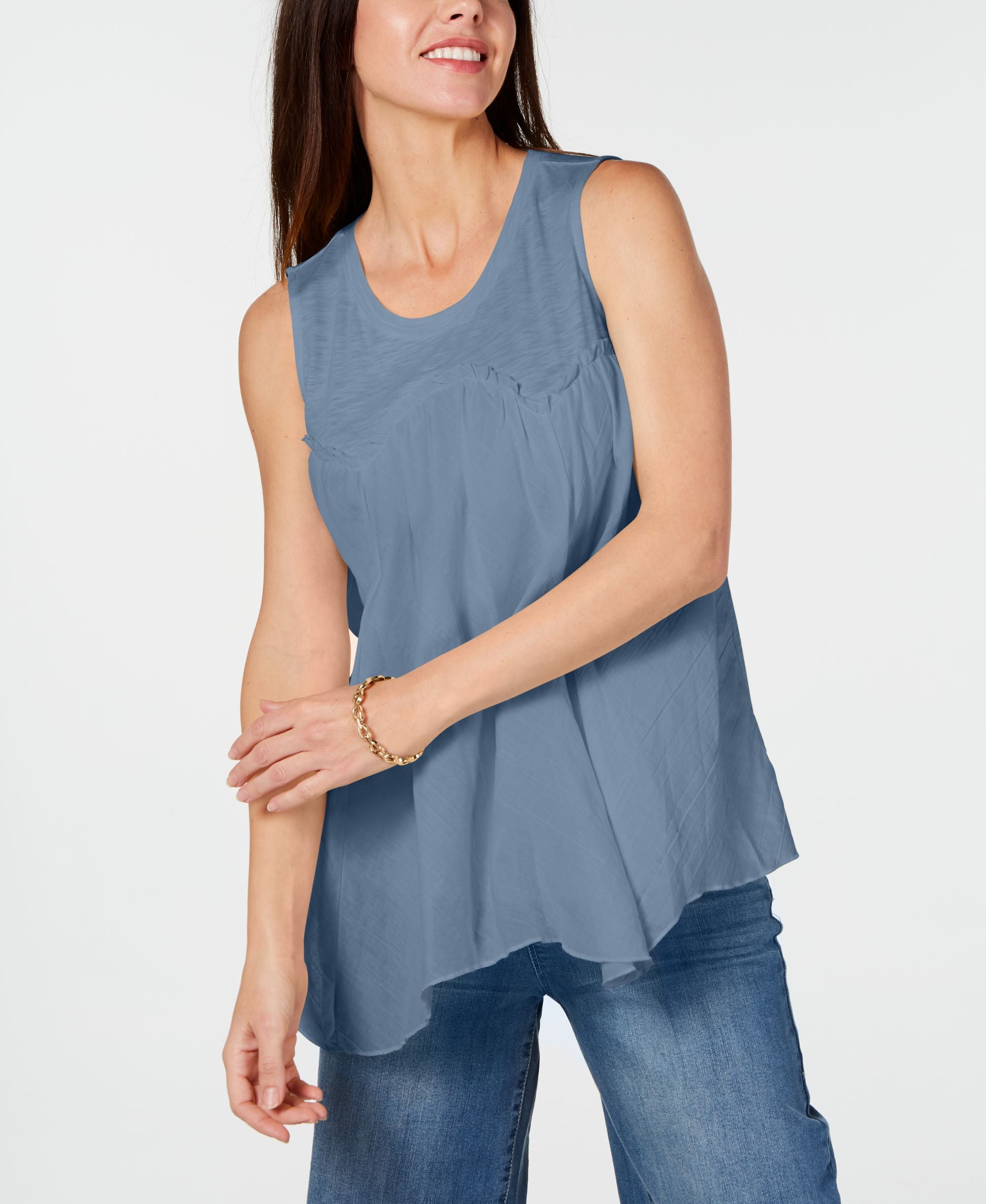 Style & Co Handkerchief Hem Top