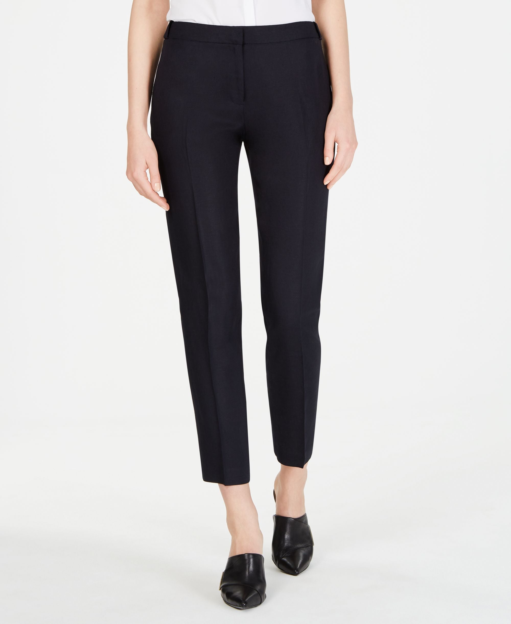 Calvin Klein Linen Button Waist Pants
