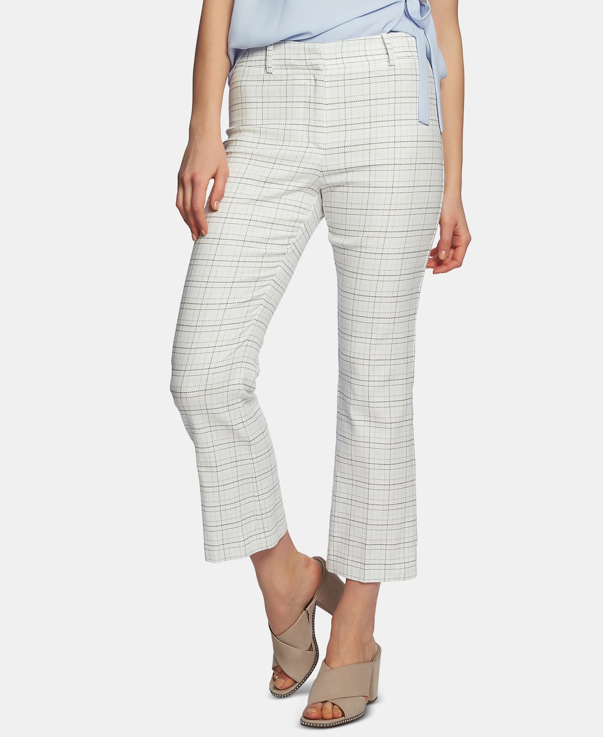 1.State Windowpane Check Ankle Pants