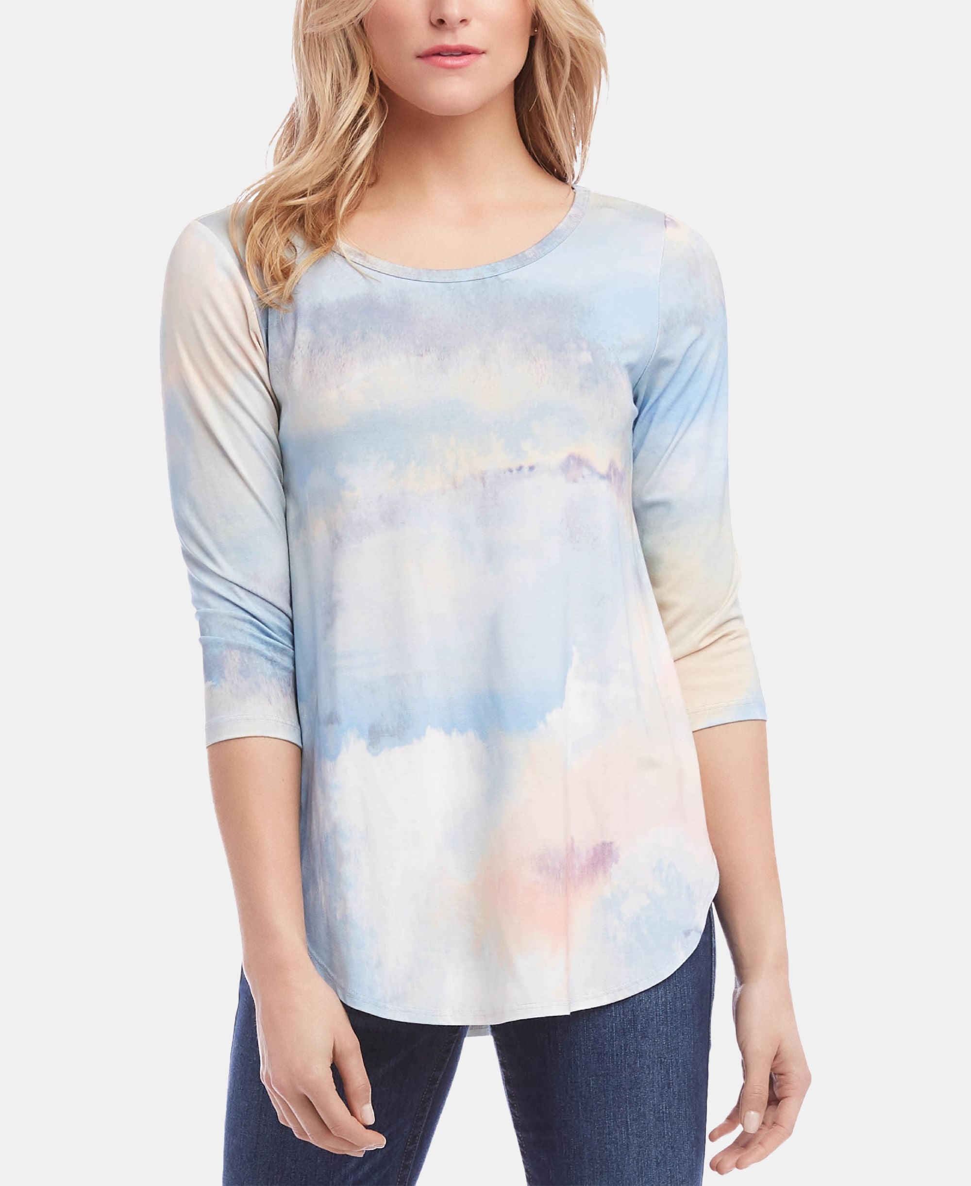 Karen Kane Printed 3/4 Sleeve Top