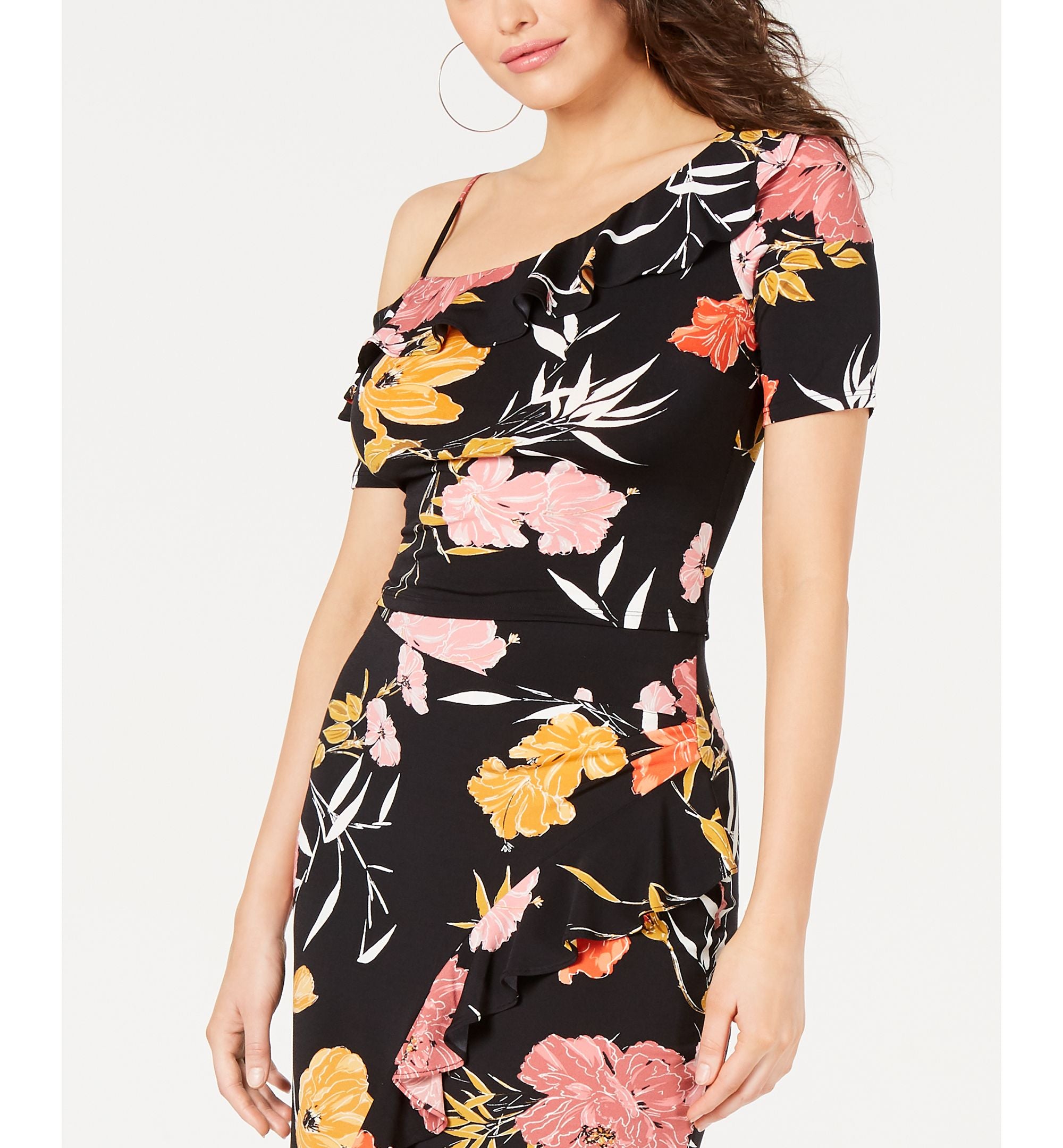 Guess Mairin Printed One Shoulder Top