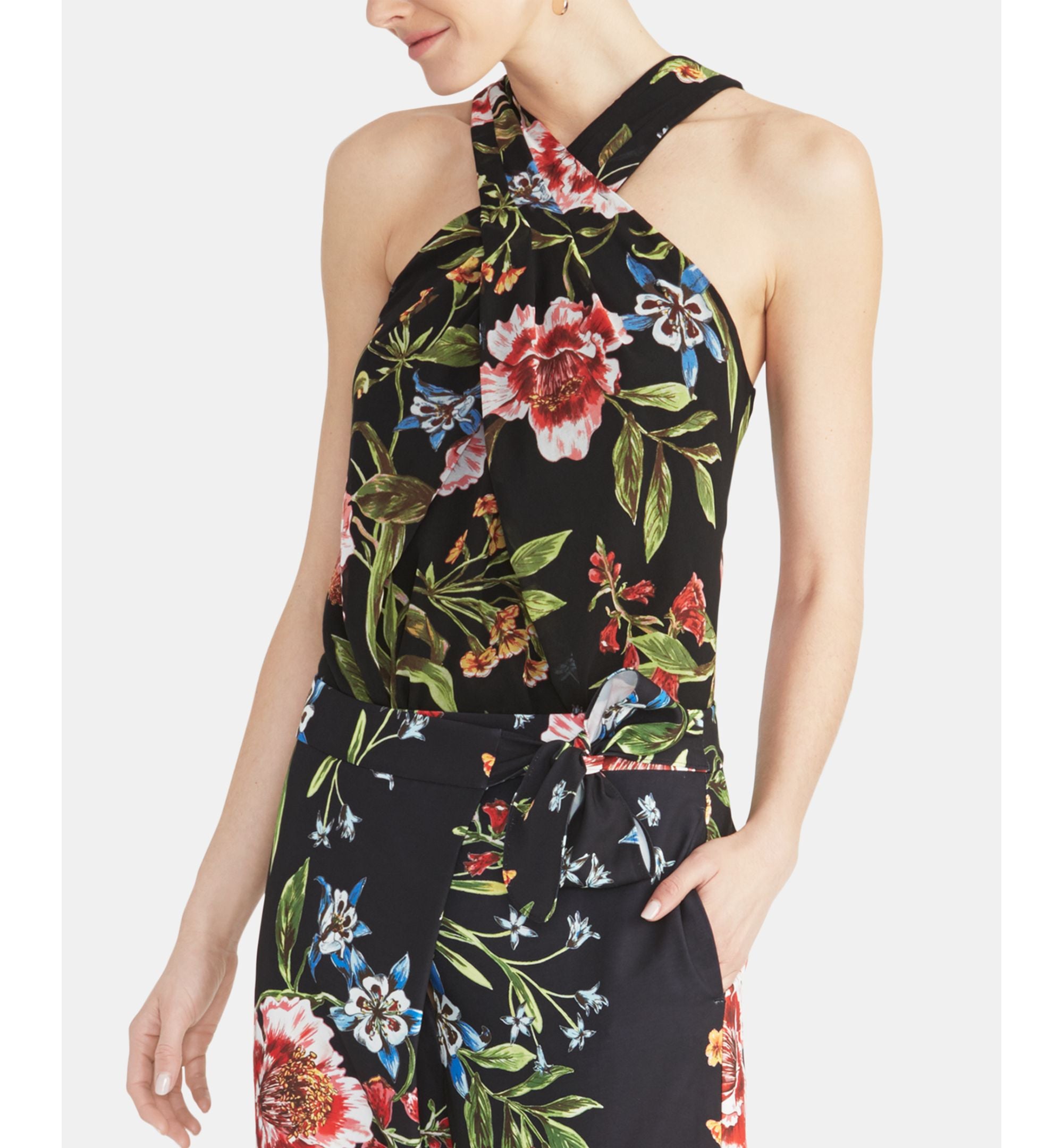 Rachel Rachel Roy Scarlett Floral Print Halter Top