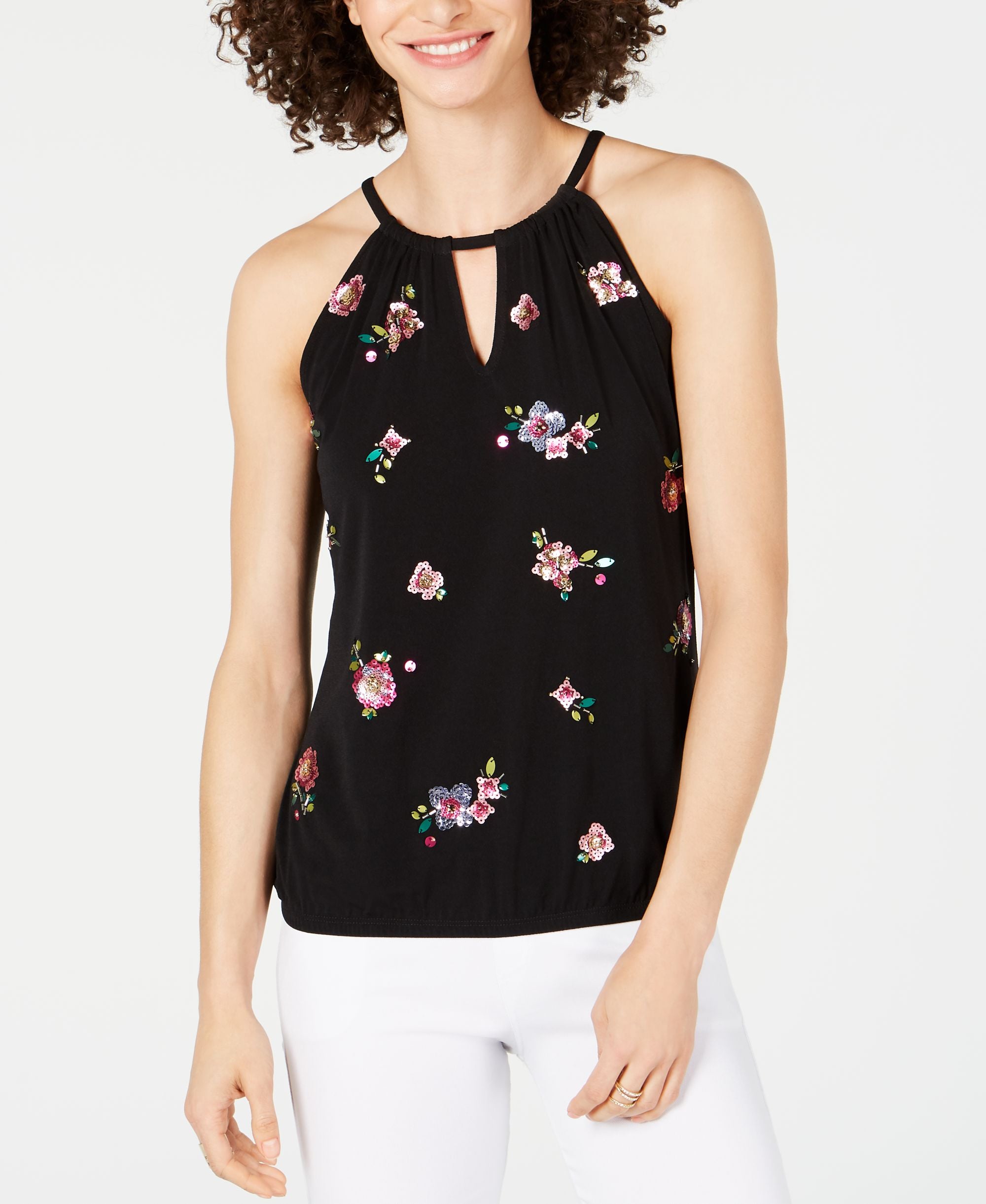 Embellished Halter Top