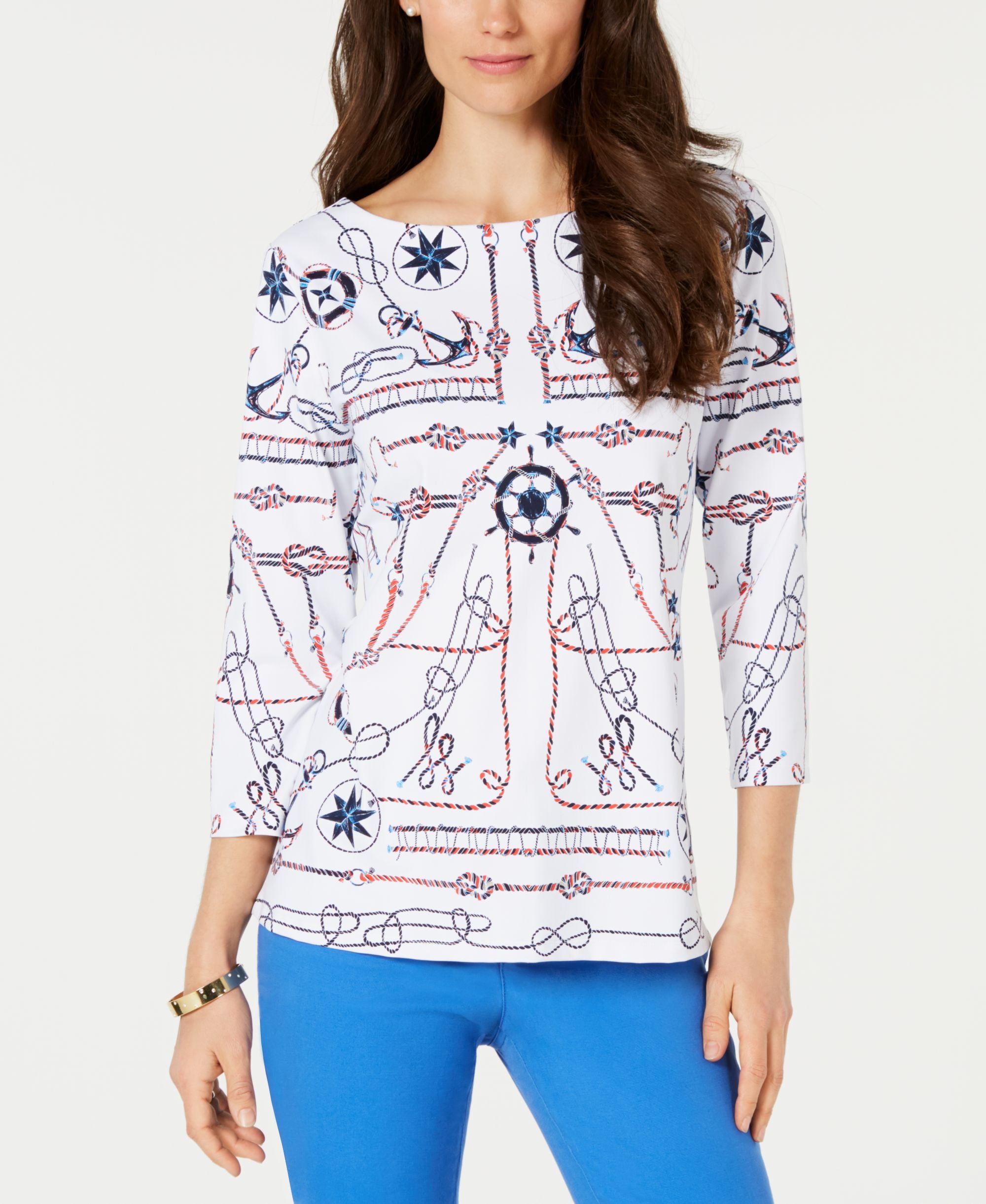 Petite Printed Top