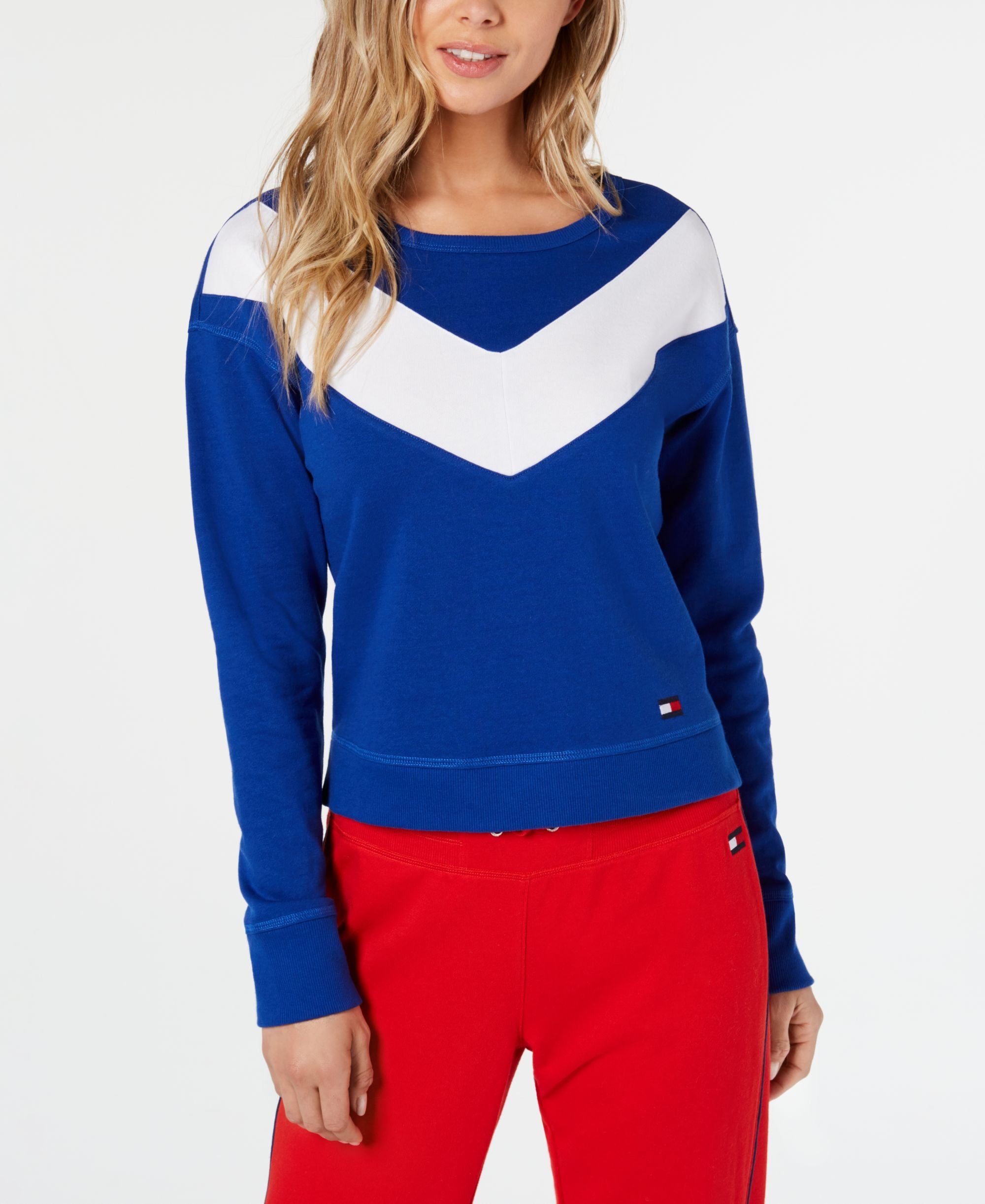Colorblocked Drop-Shoulder Top