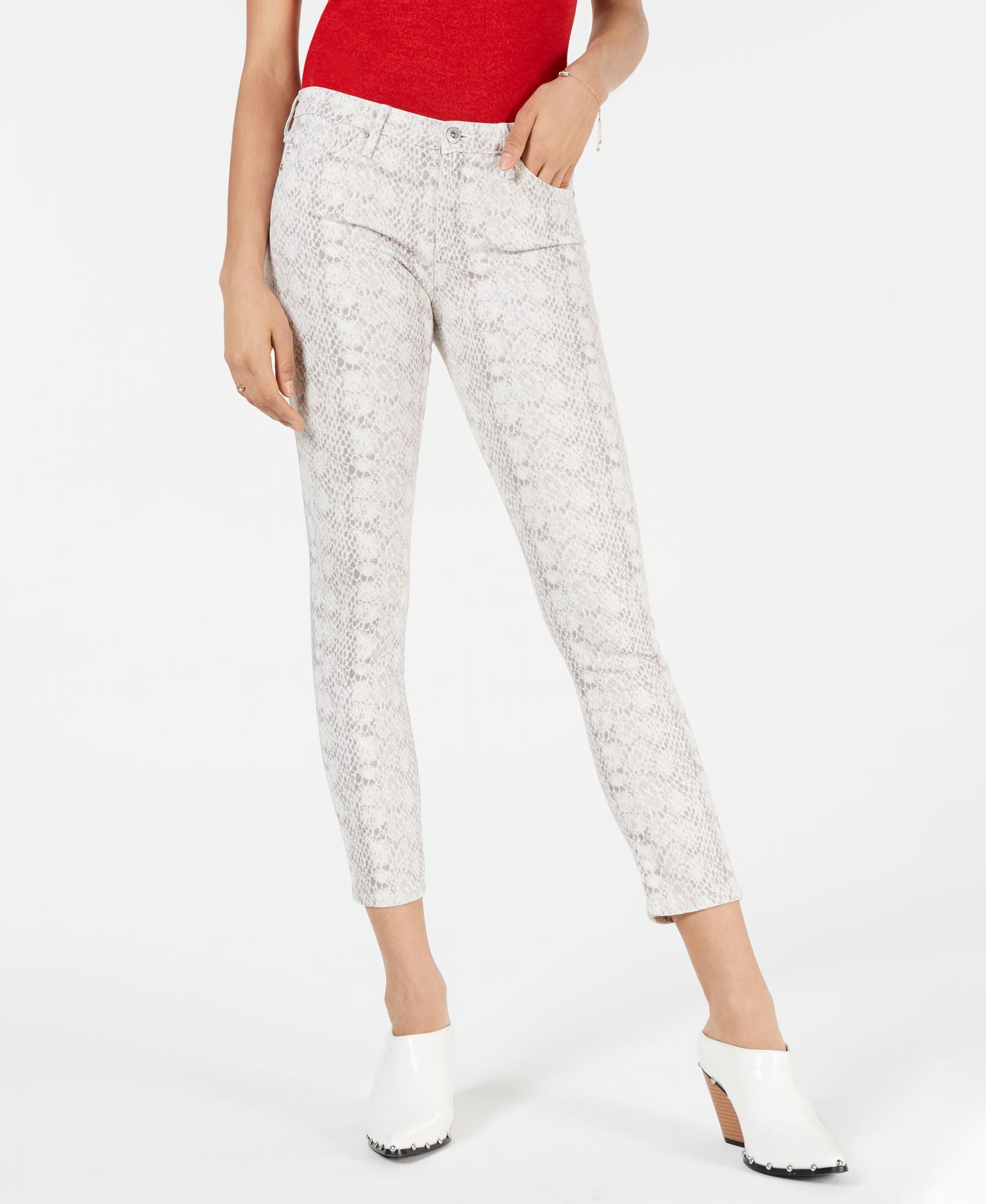 Ag Jeans Prima Snakeskin Print Skinny Jeans
