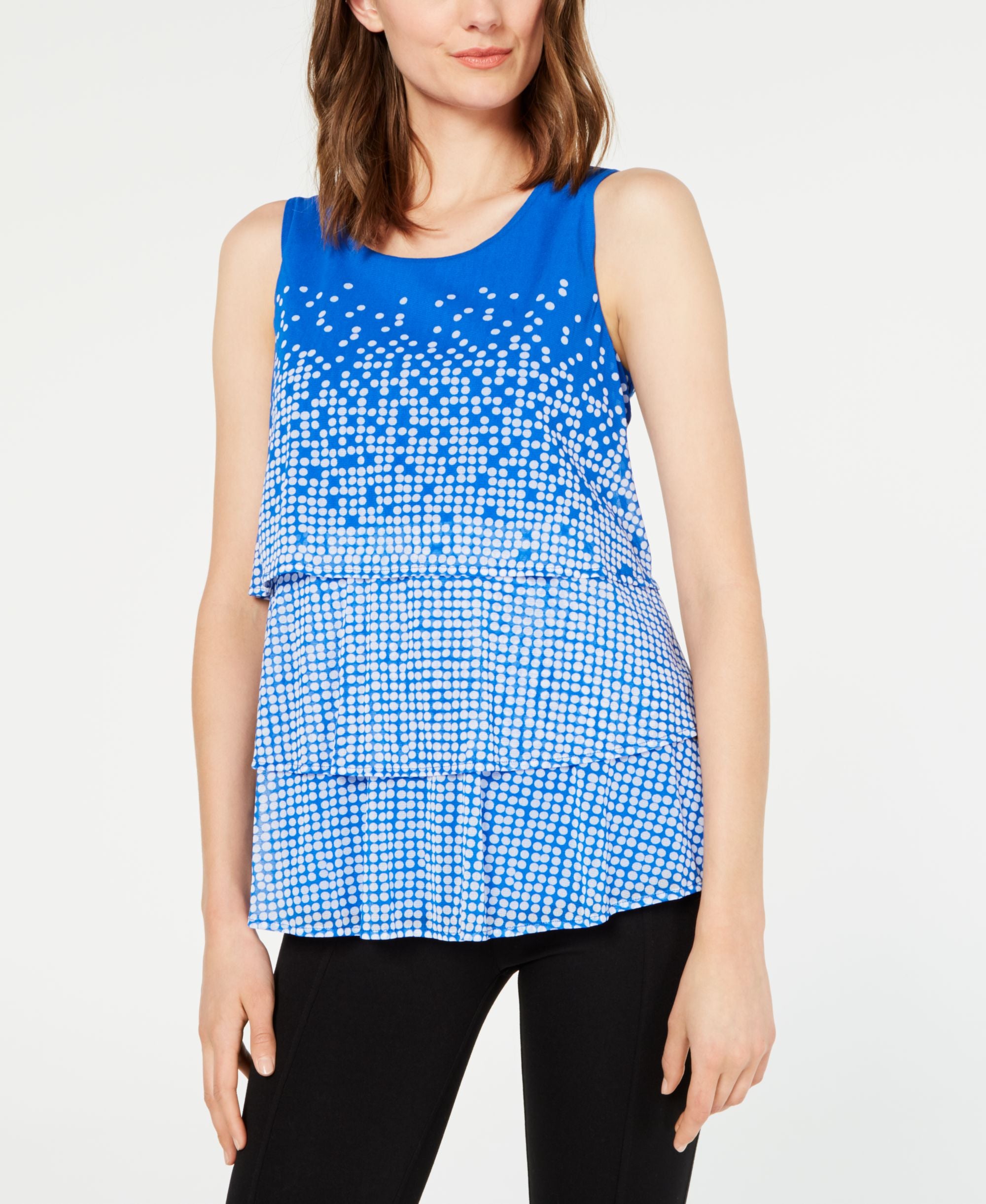 Alfani Printed Layered Top
