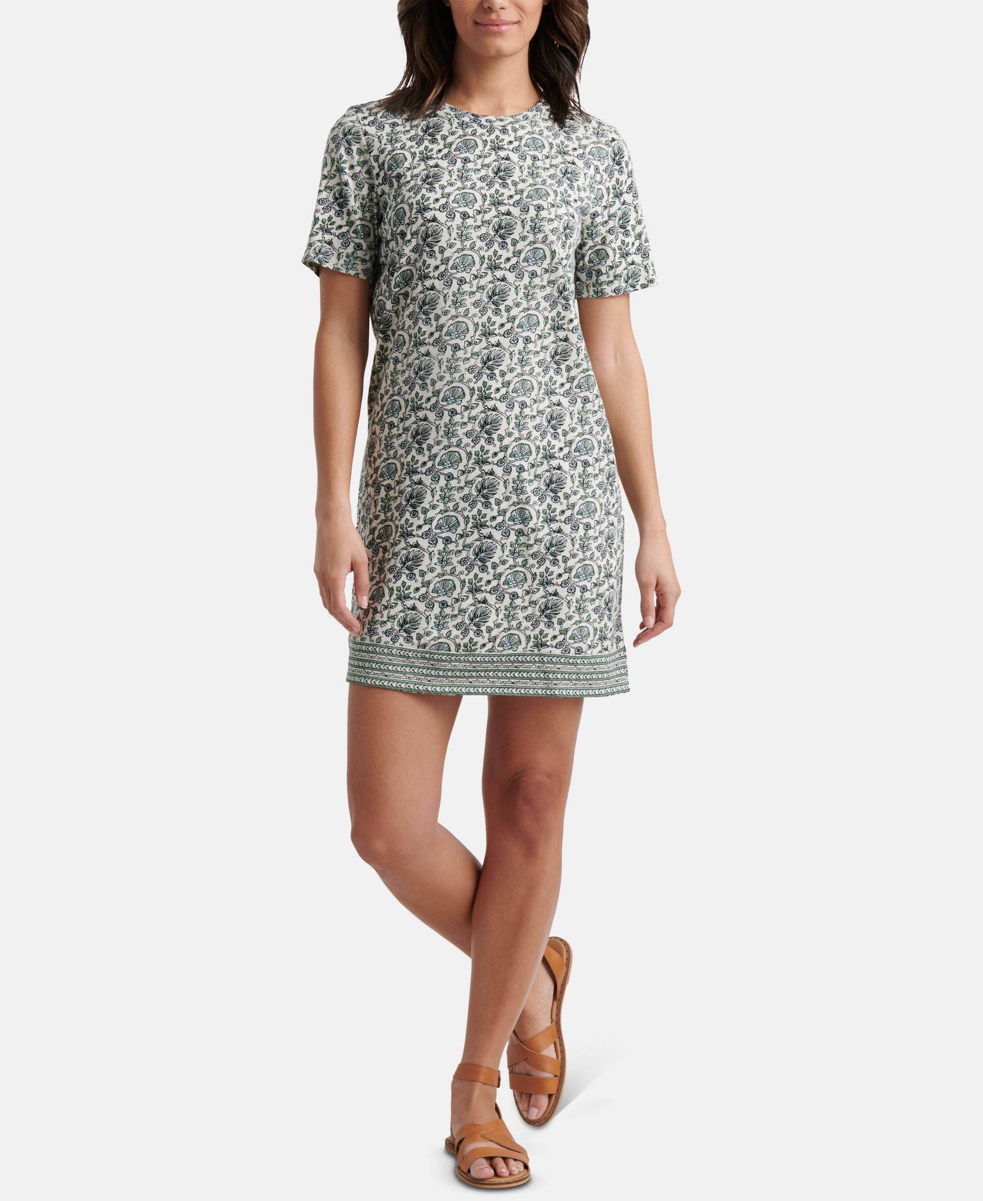 Floral-Print Summer T-Shirt Dress