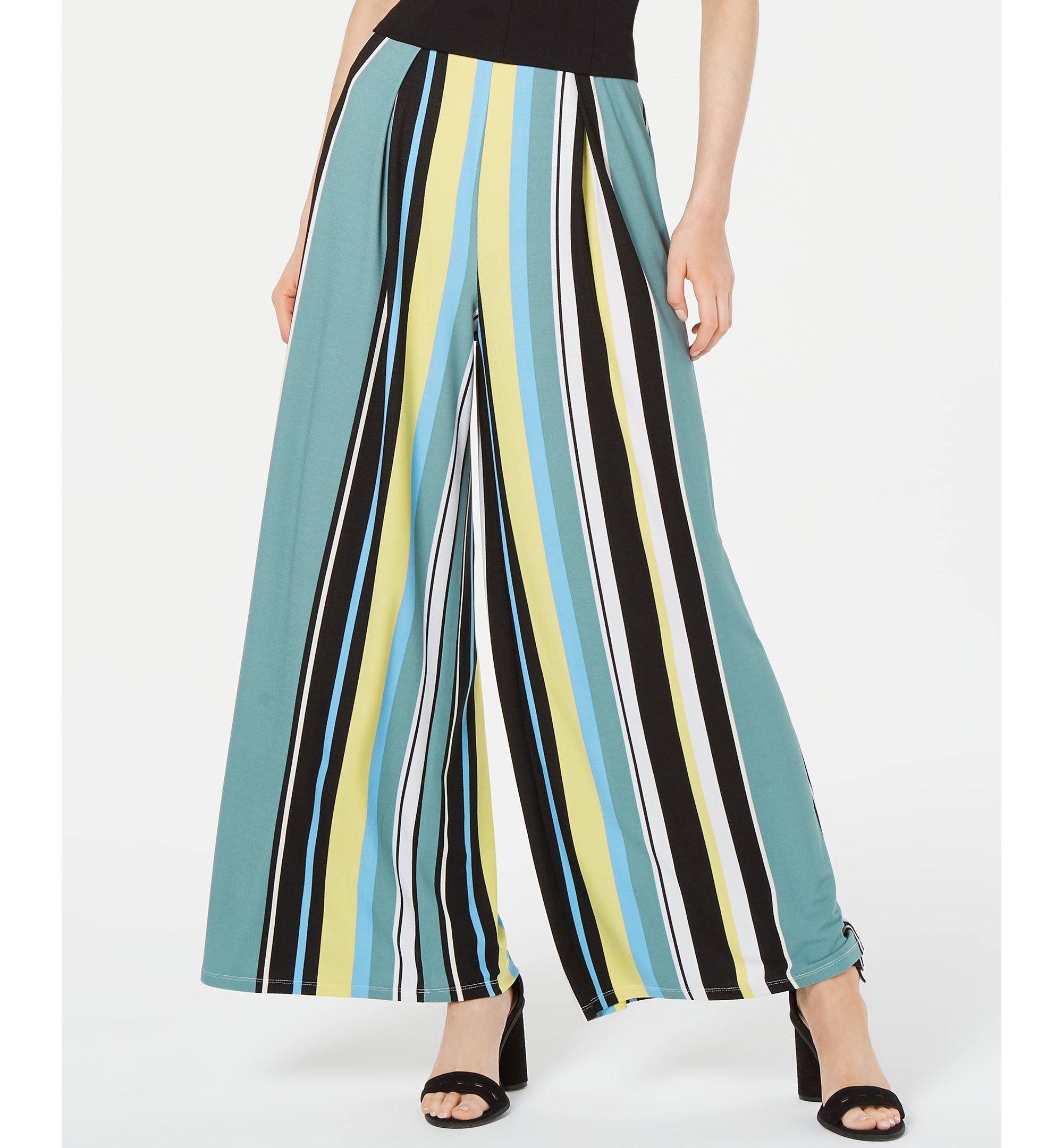 Striped Wide-Leg Pants