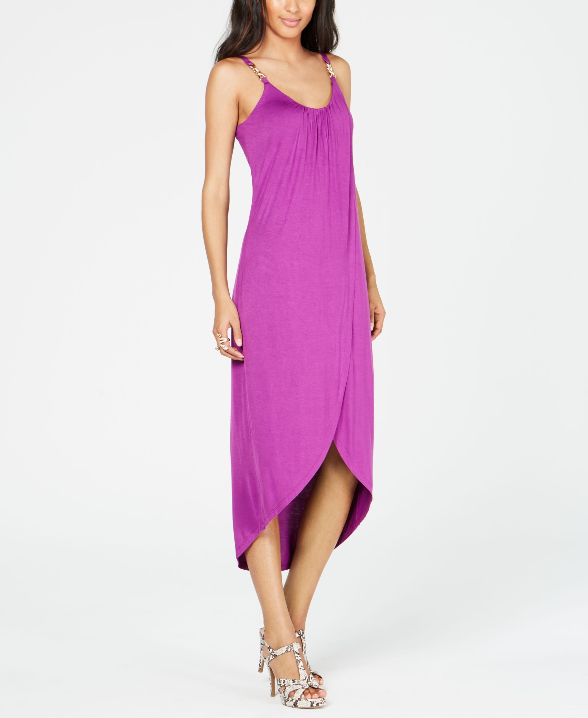 Embellished High-Low Dress