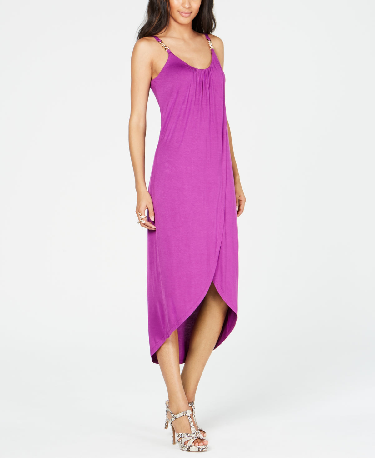 Embellished High-Low Dress