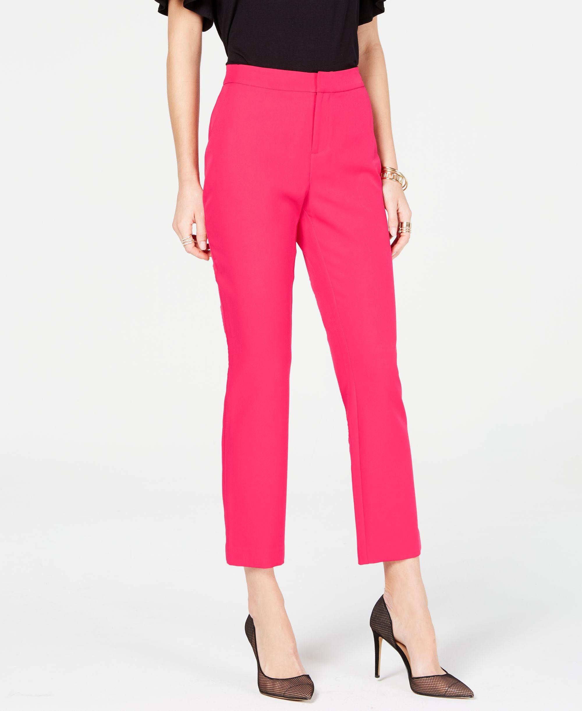 INC Straight-Leg Comfort-Waist Pants