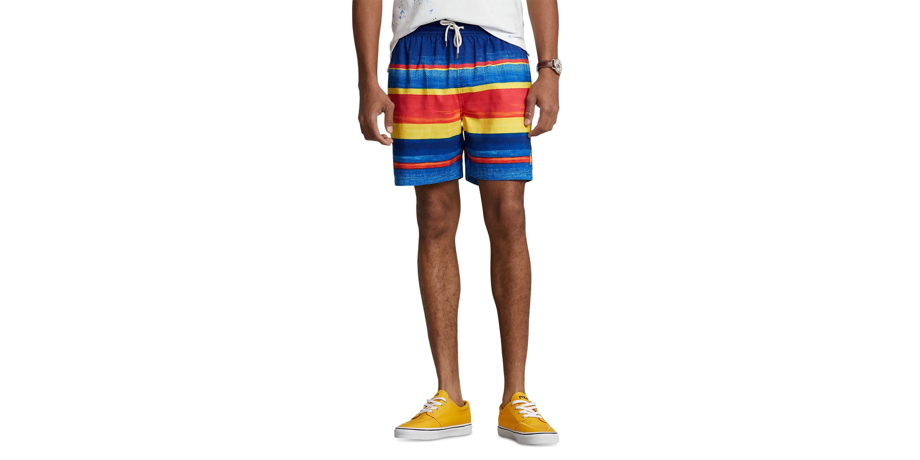 Polo Ralph Lauren Traveler Stripe Recycled Polyester Shorts Electric Stripe