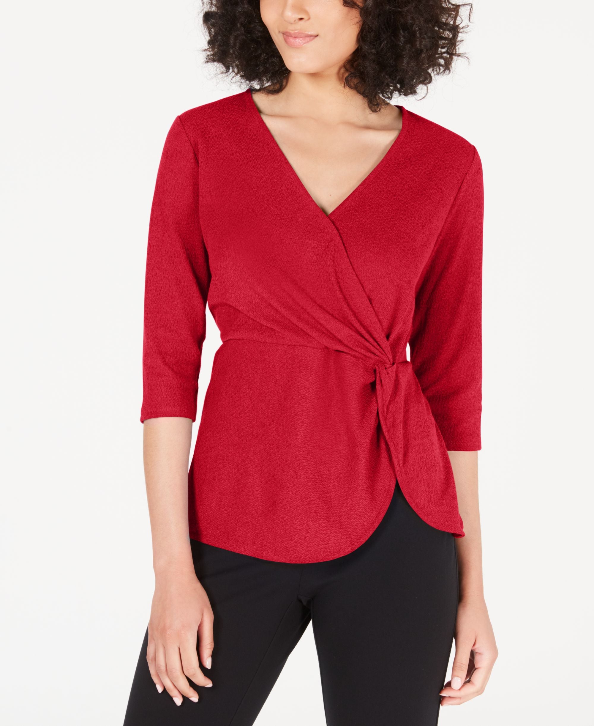 Alfani Twisted Surplice Top