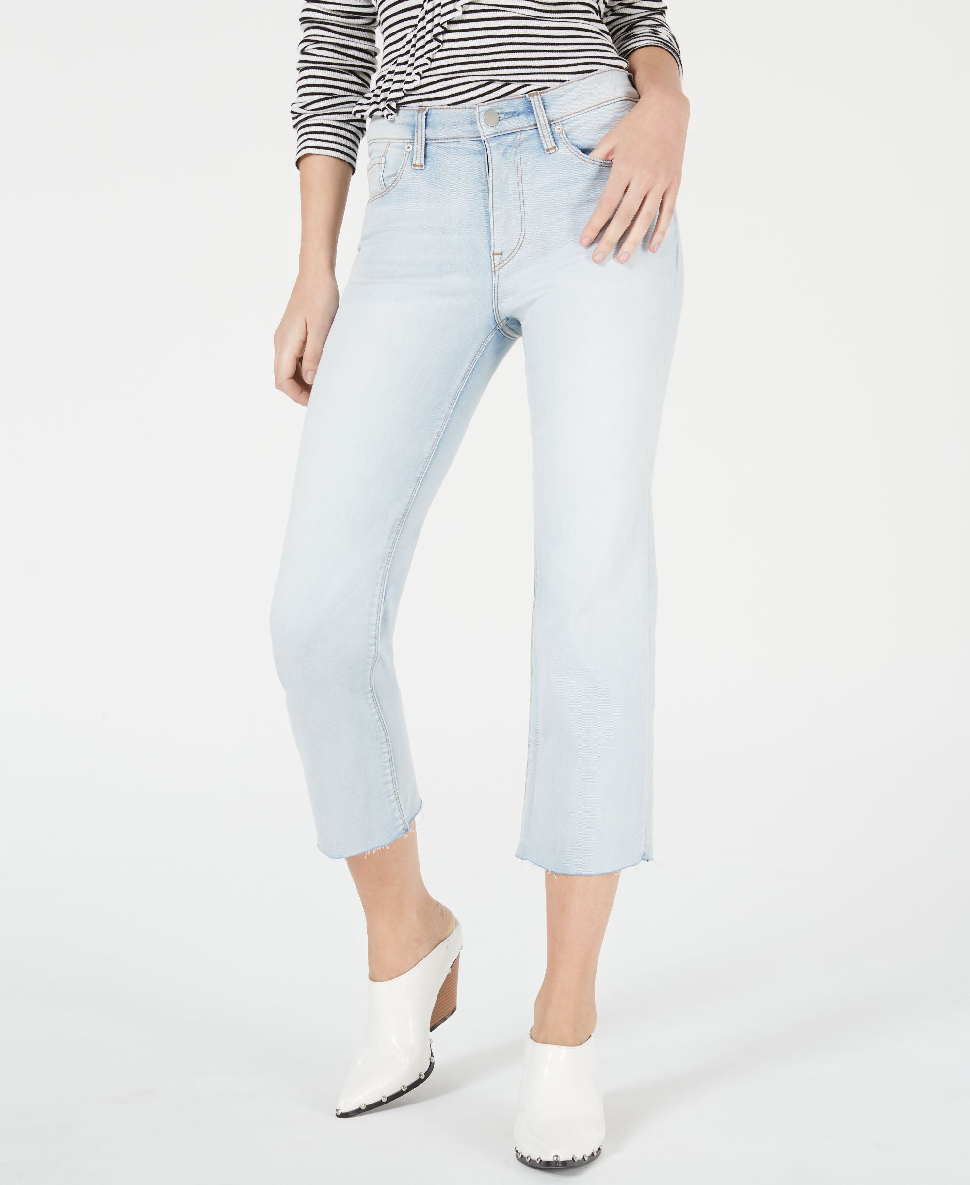 Wake Up Straight-Leg Cropped Jeans