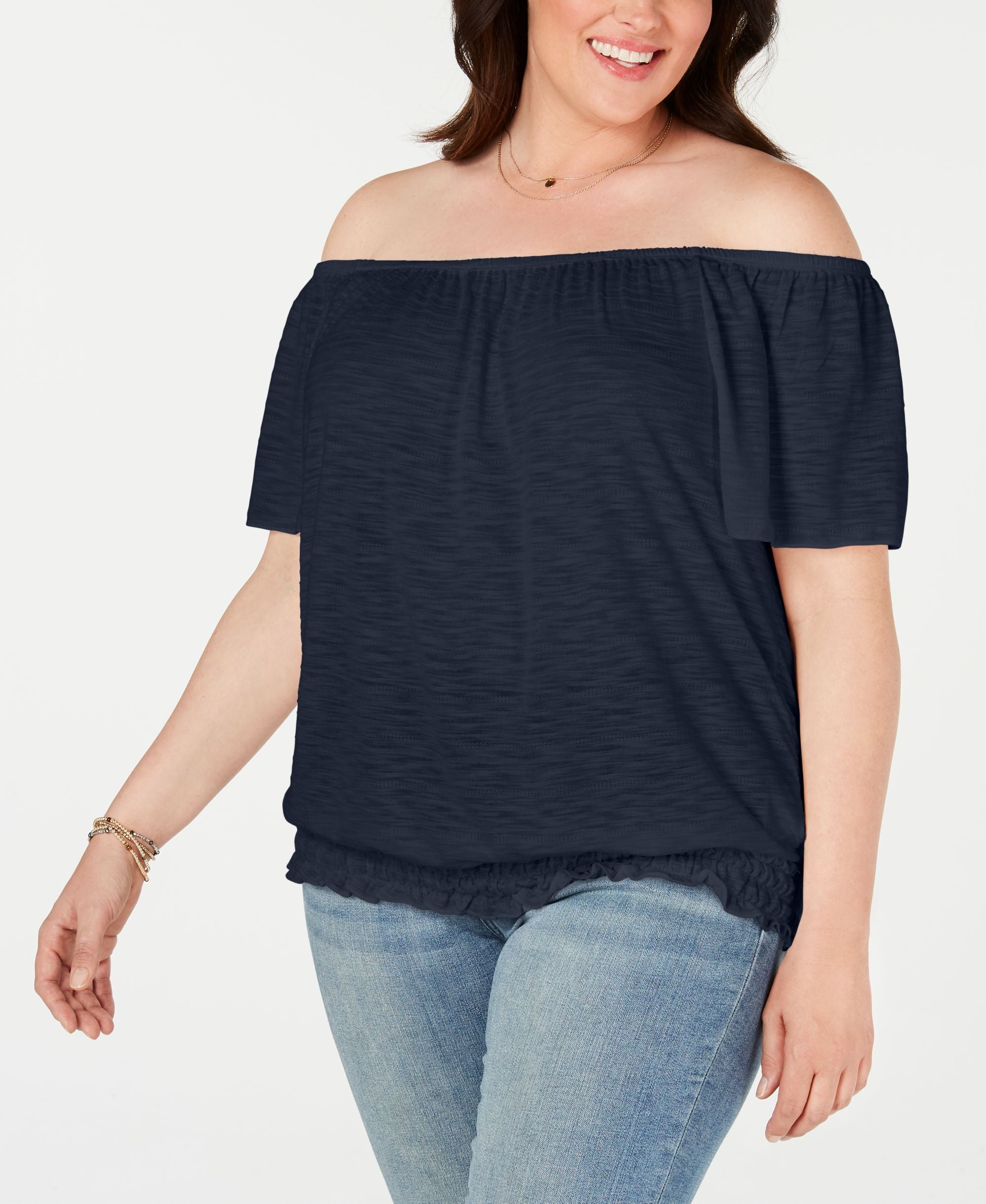 Style & Co Plus Size Off The Shoulder Top