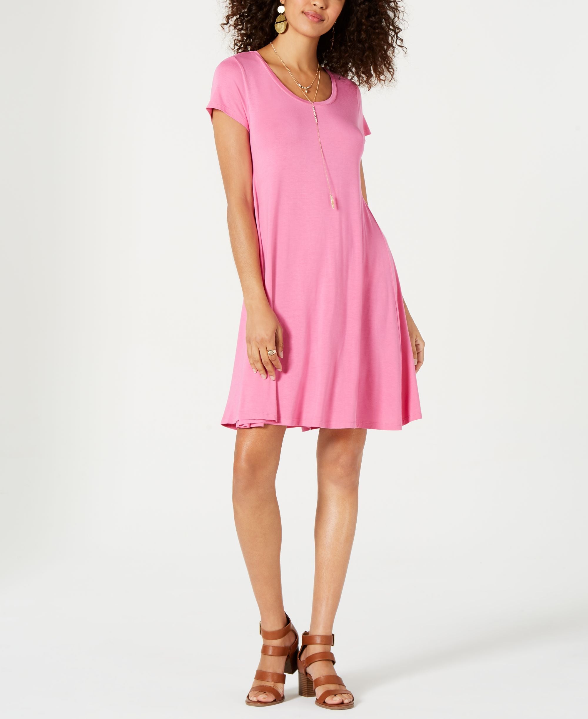 Style & Co Petite Short Sleeve A Line Dress